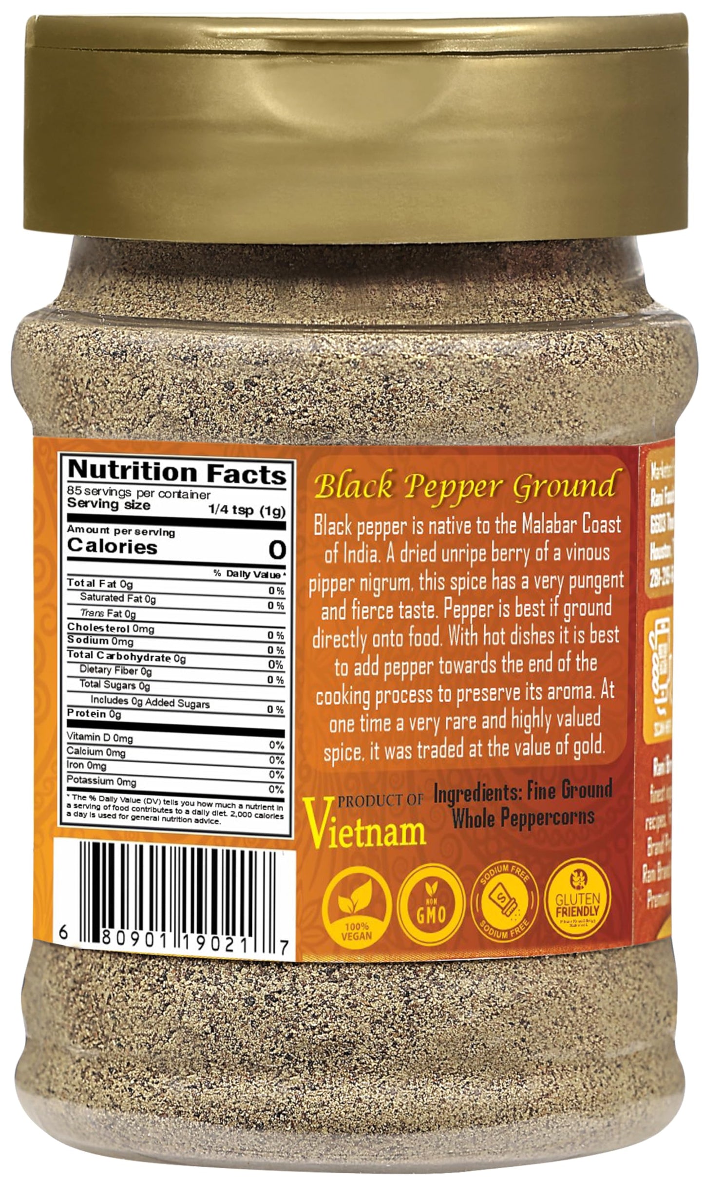 Rani Black Pepper Fine Powder, Premium Indian, 3oz (85g), All Natural, Vegan, Gluten Friendly, NON-GMO, Kosher