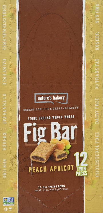 Nature'S Bakery Whole Wheat Fig Bar, Peach Apricot, 2 Oz (Pack Of 12)
