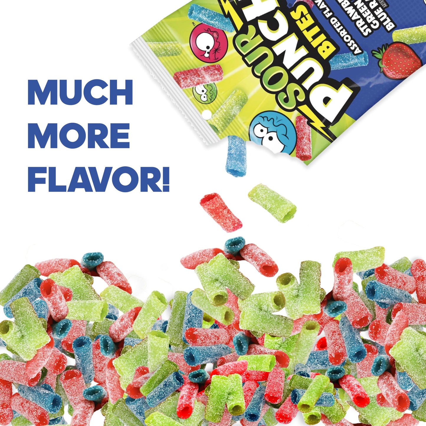 Sour Punch Assorted Candy, 5 Oz - Chewy, Mouthwatering Raspberry-Flavored Sour Candy - Fat-Free, Low Sodium Treat For Kids & Adu