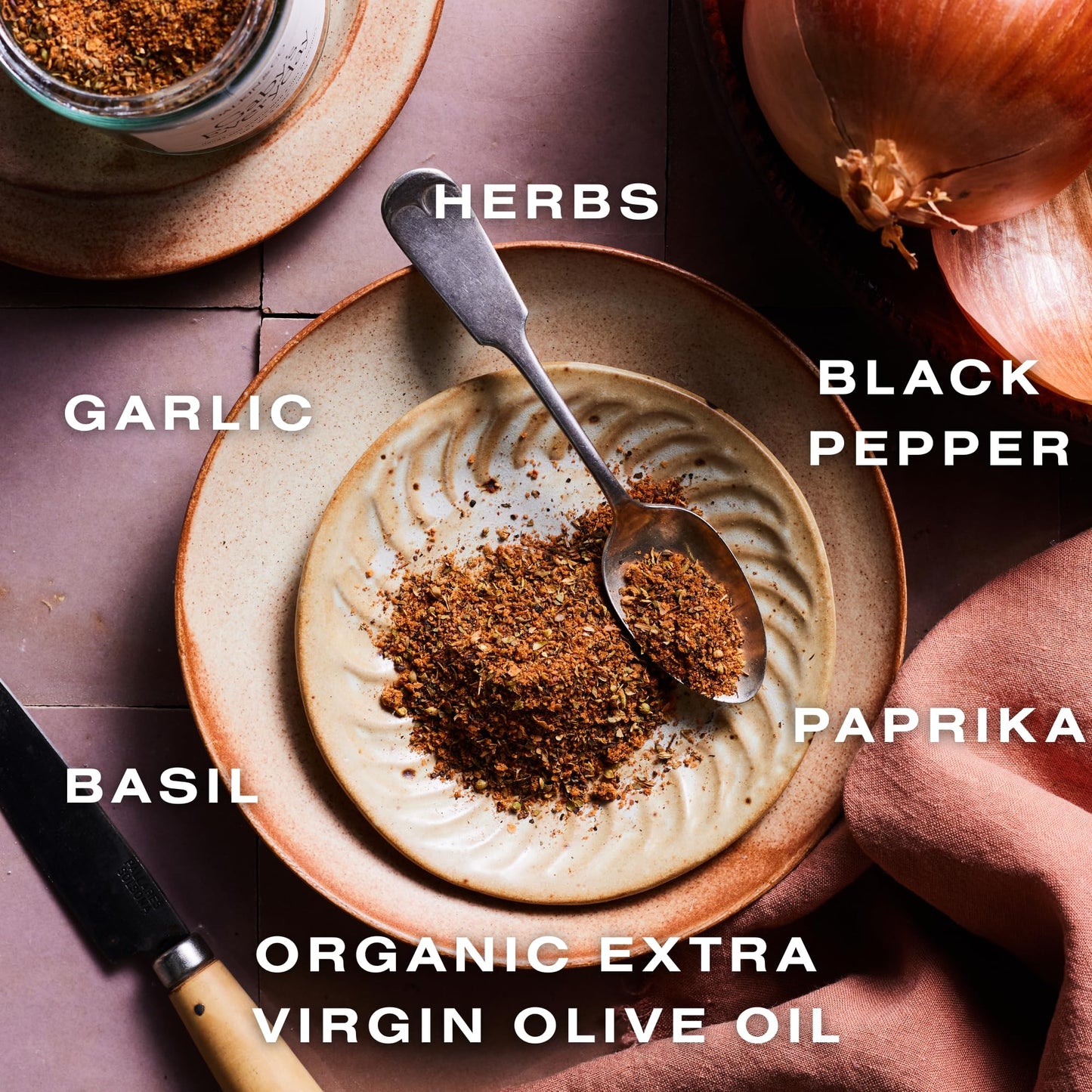 Dalkin & Co. Gabys Everyday  Turkey Brine Herbs  Garlic & Smoky Paprika Blend  Versatile Cooking Seasoning for Pantry & Kitchen  Eco Friendly Reusable Jar  No Fillers or Additives  3.8 oz