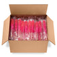 Pink Rock Candy Sugar Sticks - Cherry Flavored - 144 Individually Wrapped Pink Candy