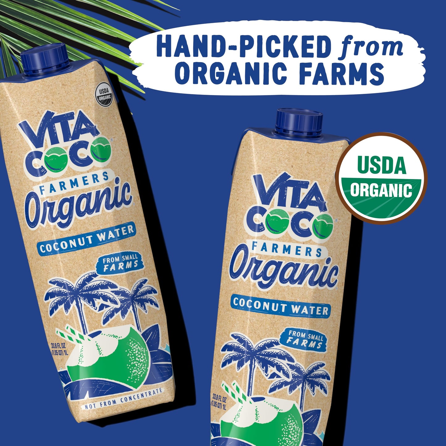 Vita Coco Organic Coconut Water, 33.8 Fl Oz, Pack of 1, Refreshing Natural Beverage