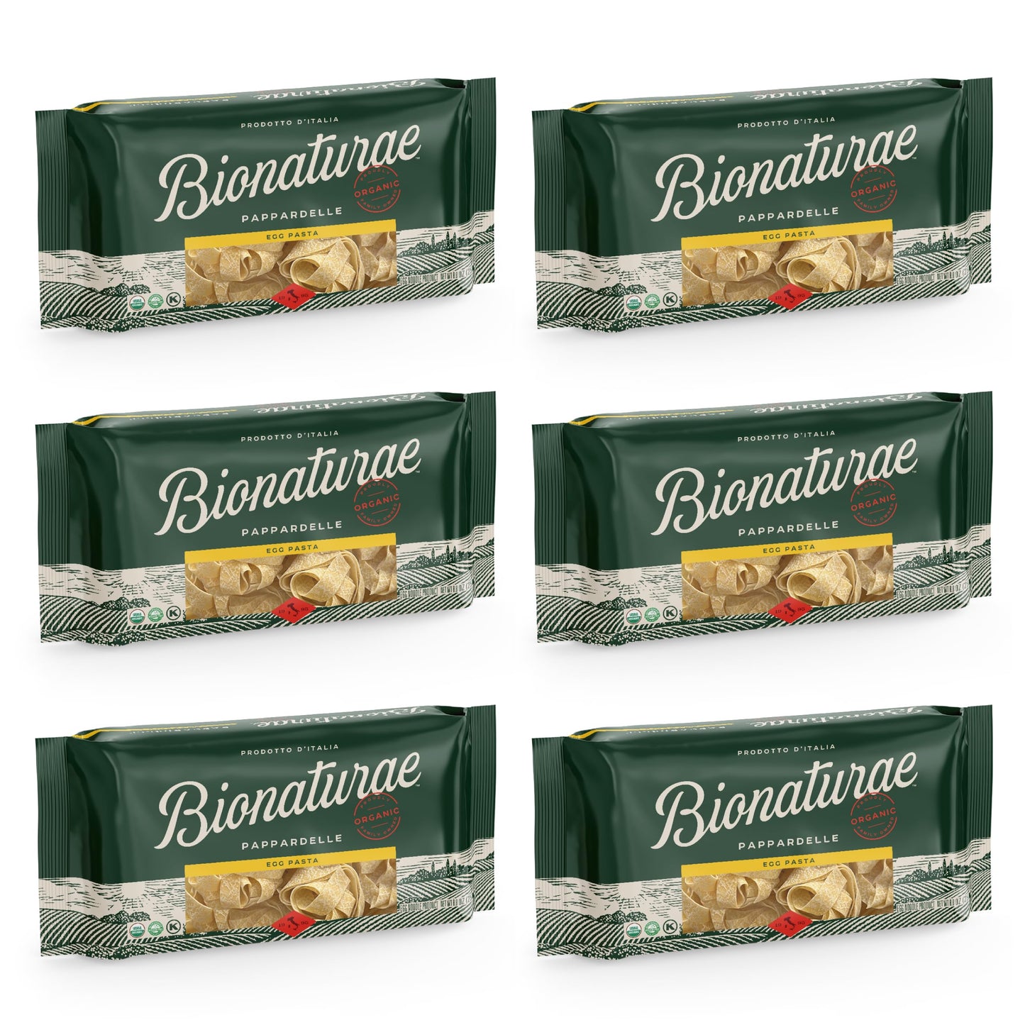 Bionaturae Pappardelle Pasta Noodles - Durum Semolina Pasta, Kosher, High Protein, Non-GMO, USDA Certified, Durum Semolina Pappa
