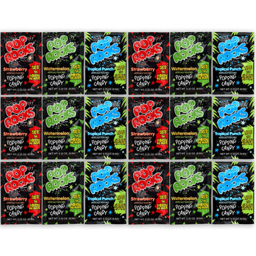The Hampton Candy Company Pop Rocks Candy 18 Pack, 6 Flavors Of Each - Watermelon, Strawberry, Tropical Punch