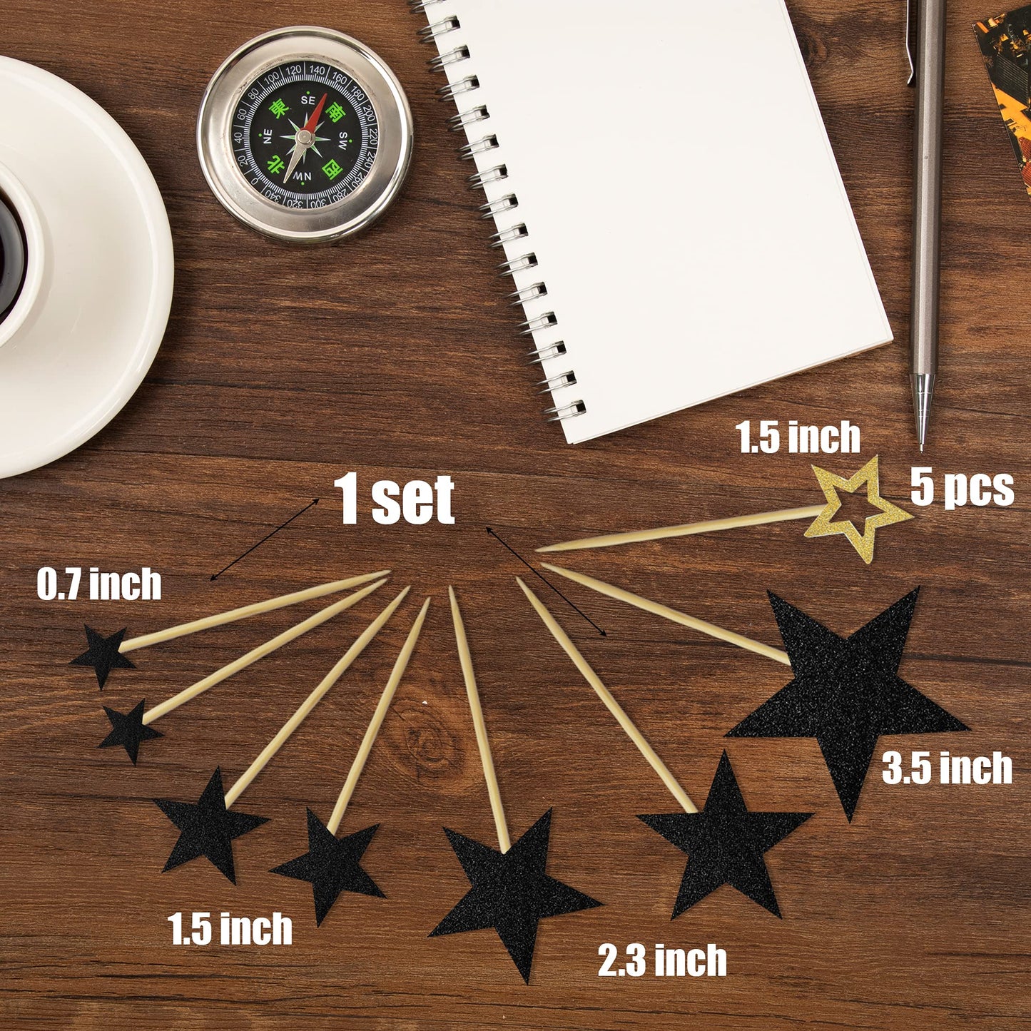 24Pcs Guitar Cake Toppers Music Note Birthday Cake Toppers 1:12 Guitar Model Decorations For Musician Party Birthday Party Rock
