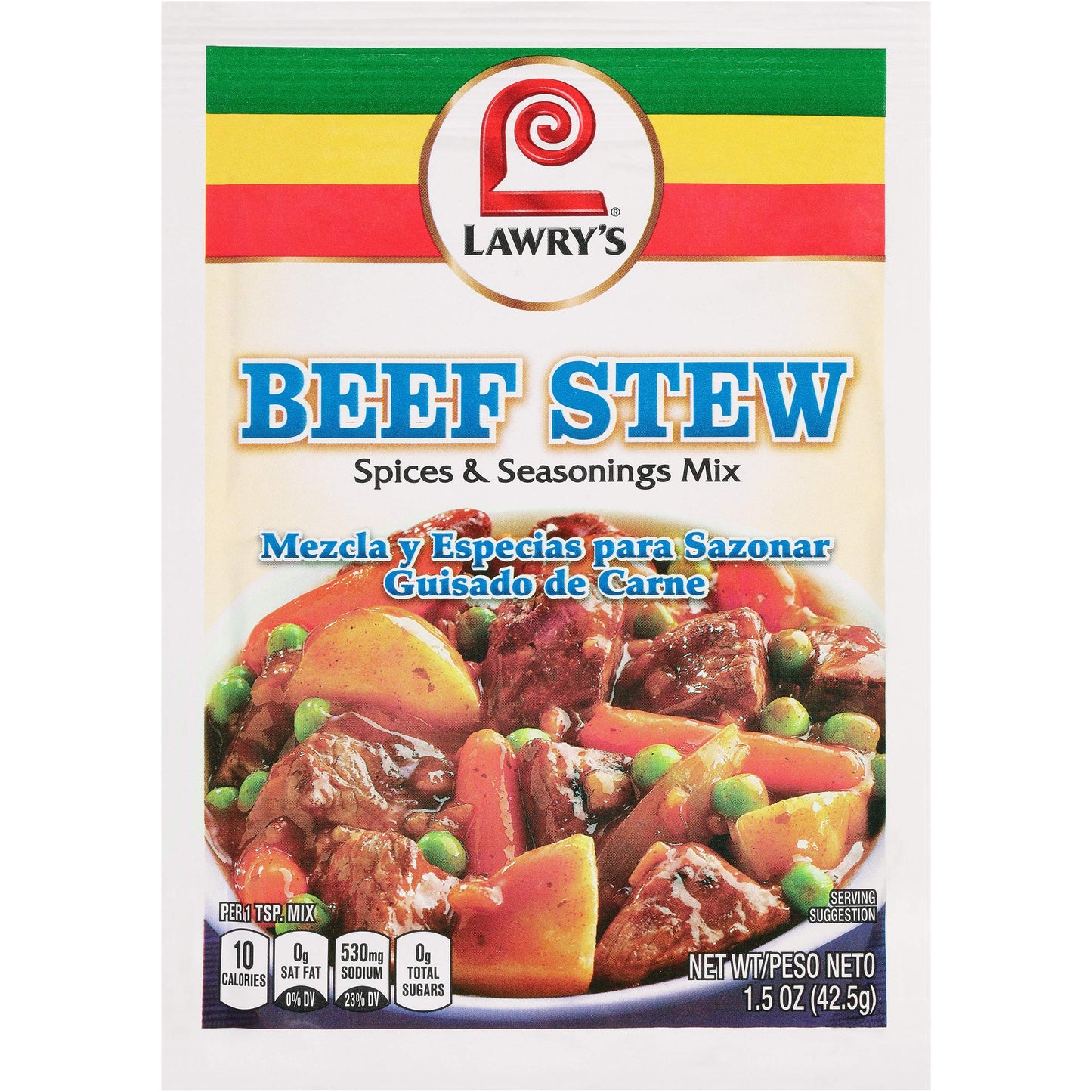 Lawry's Beef Stew Spices & Seasonings Mix, 1.5 oz (Pack of 12)