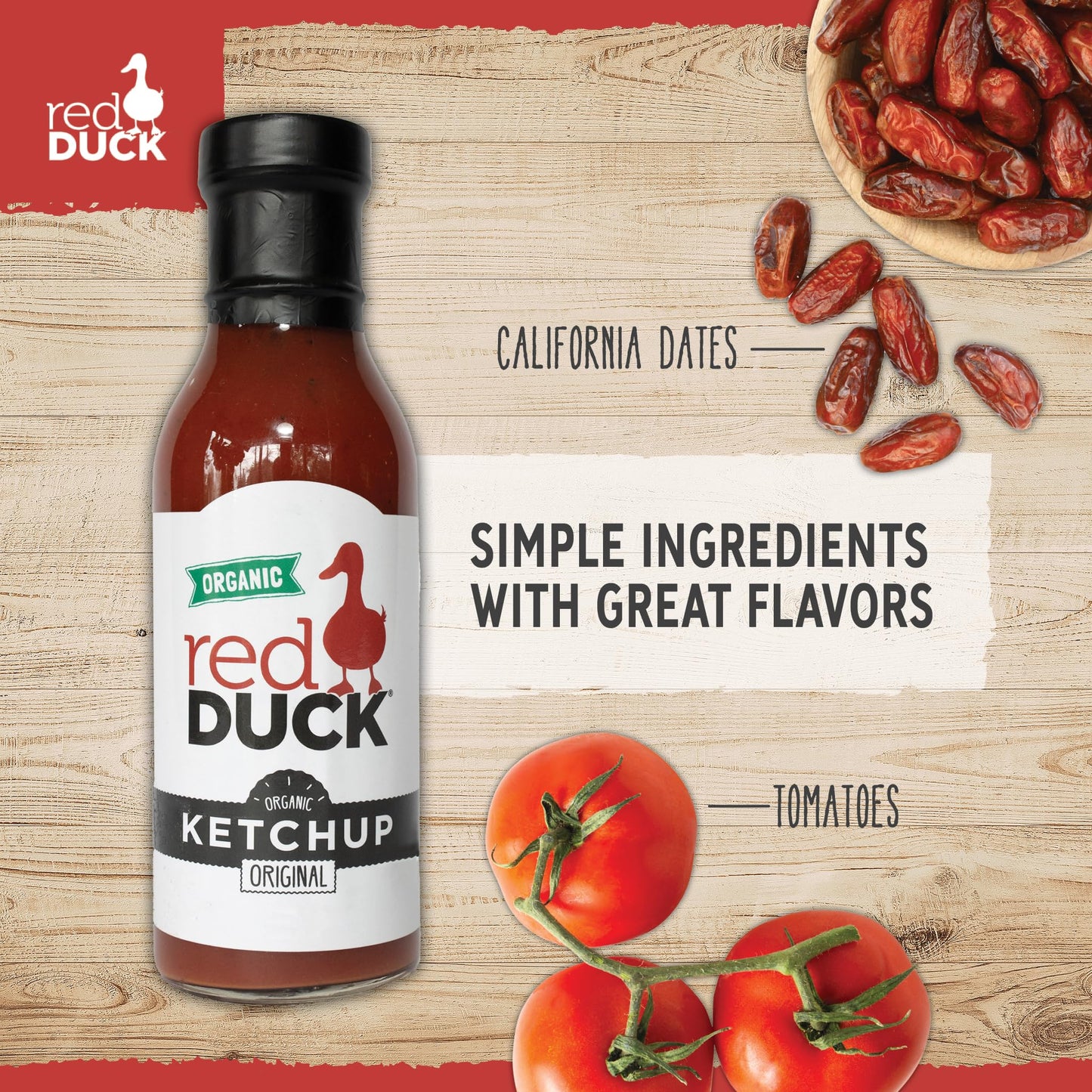 Red Duck Original Organic Ketchup - Gluten-Free, All Natural (Original, 14 fl. oz.)