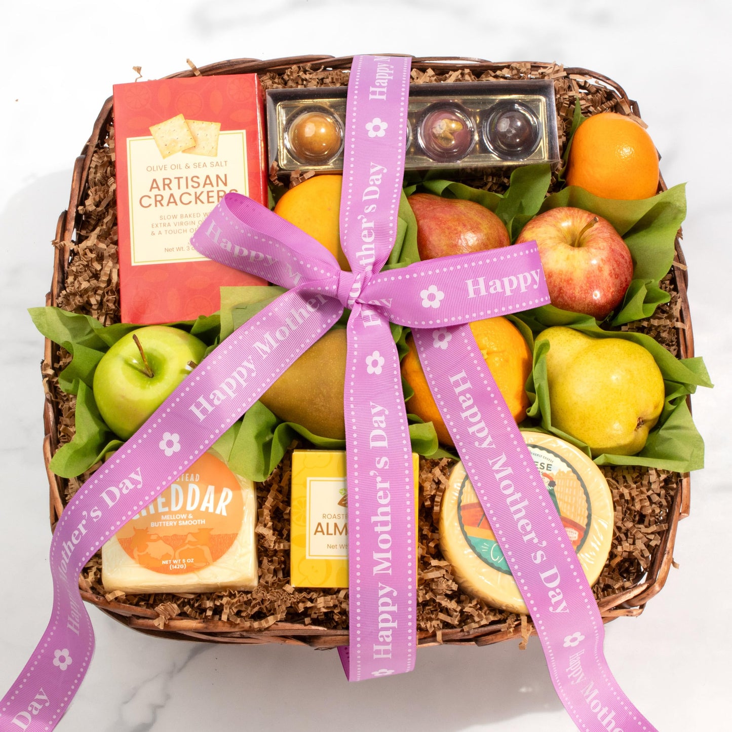 A Gift Inside Mothers Day Deluxe Fruit Basket