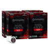 Community Coffee Dark & Bold Extra Boost Coffee Pods, Compatible with Keurig 2.0, 24 Count (Pack of 4)