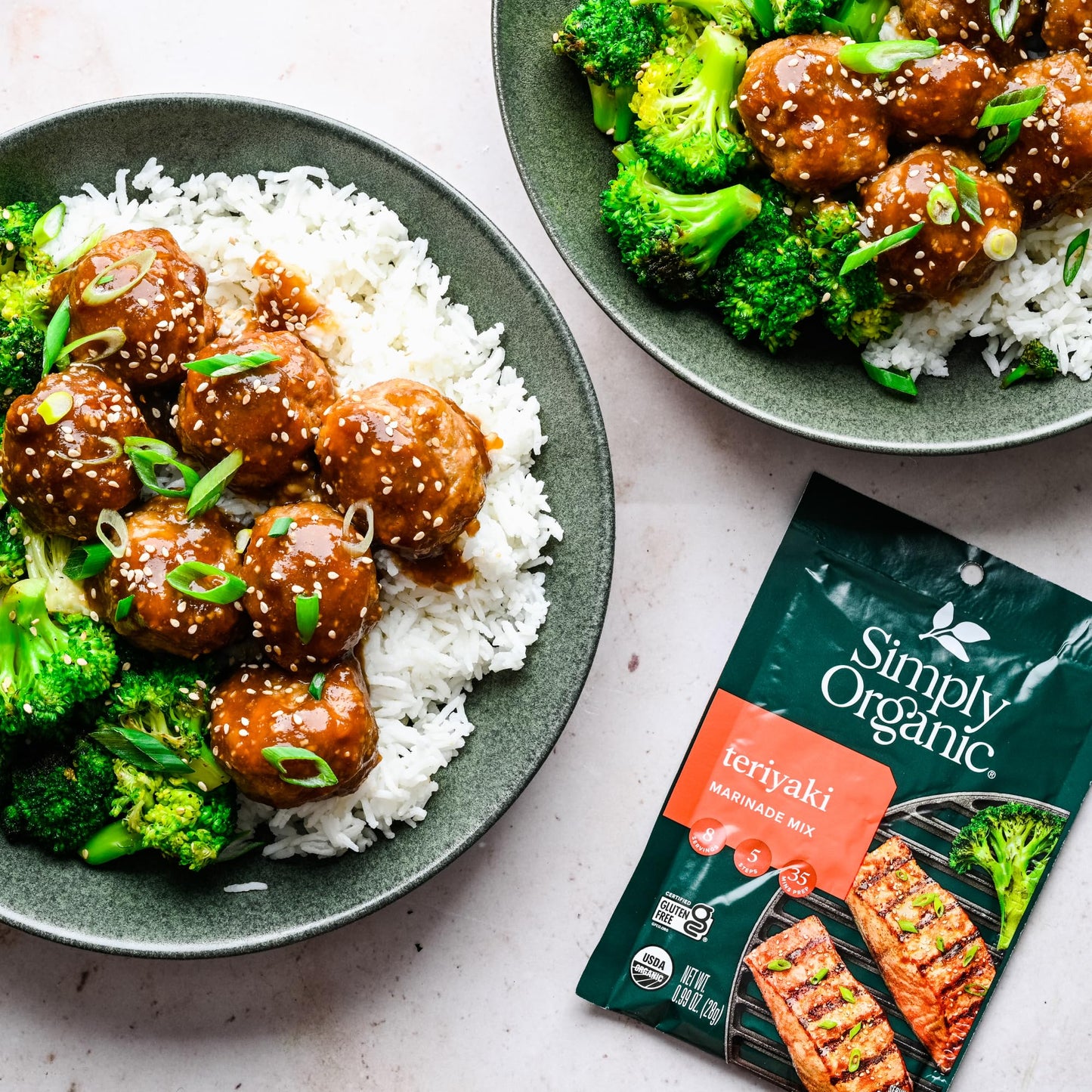 Simply Organic Teriyaki Marinade Mix, Vegan Friendly, Kosher, Usda Certified Organic, Gluten Free & Non-Gmo, 0.99 Ounce (Pack Of
