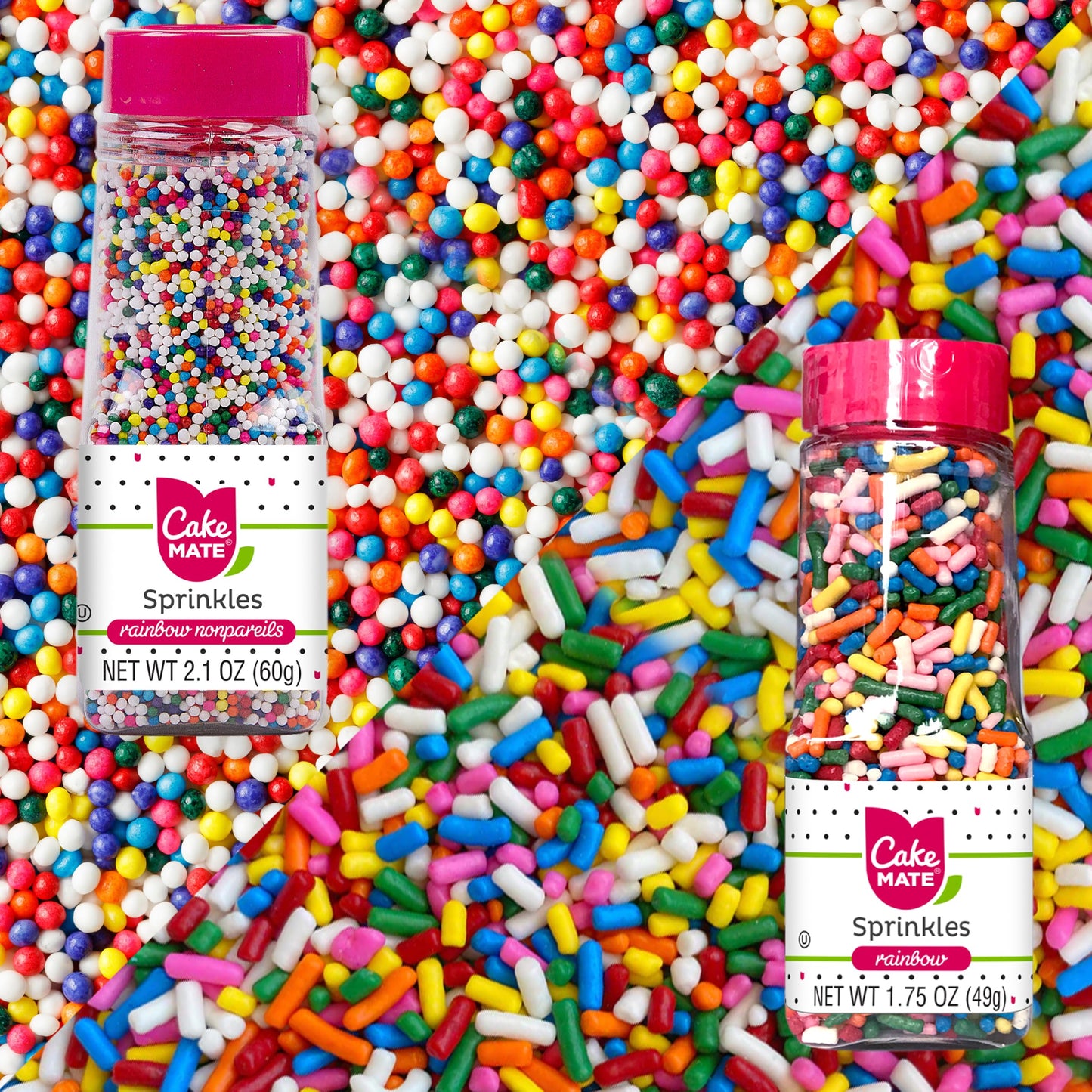 Cake Mate Easter Cookie Decorating Kit - White & Green Icing, Rainbow Sprinkles - Perfect for Cookies, Brownies, Ice Cream