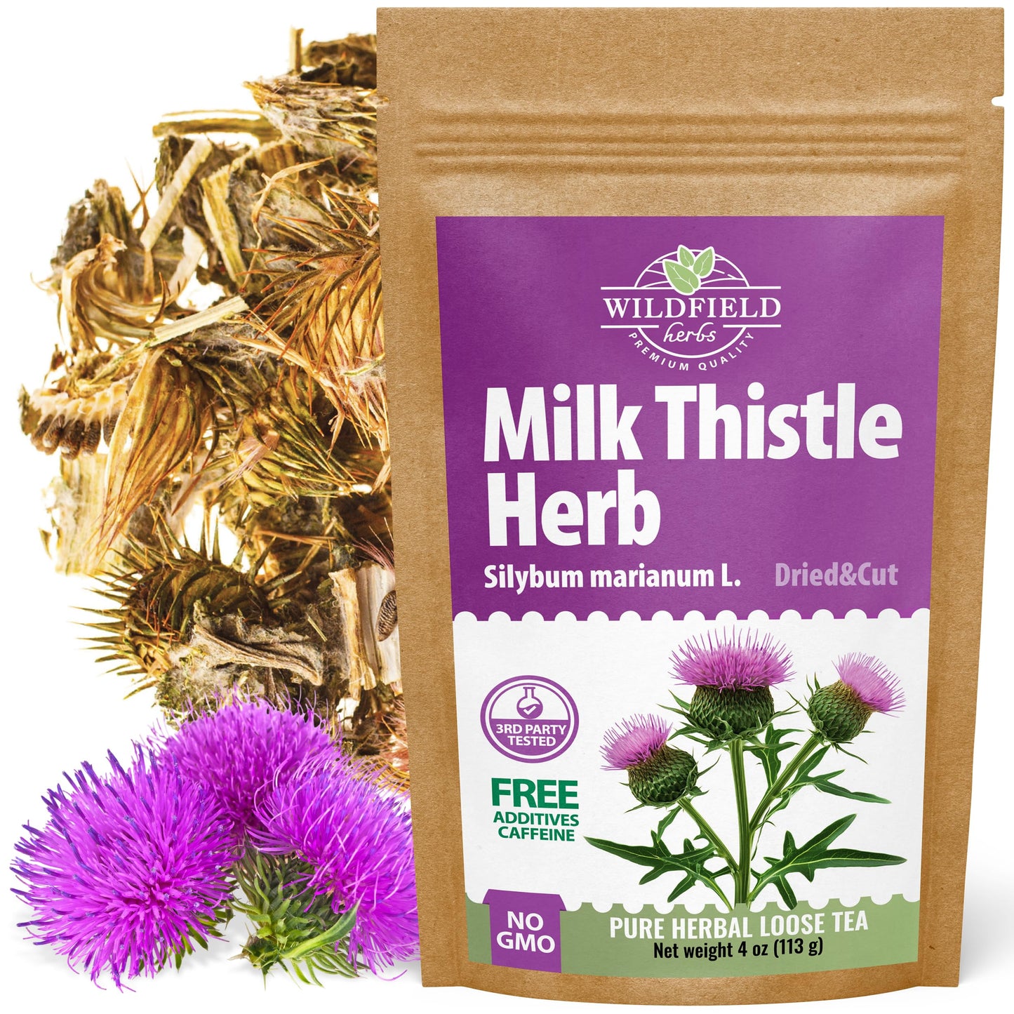 4 Oz. Milk Thistle Herb Dried Milk Thistle Herbal Tea (Silybum Marianum) - 113G Herb Tea Cardo Mariano