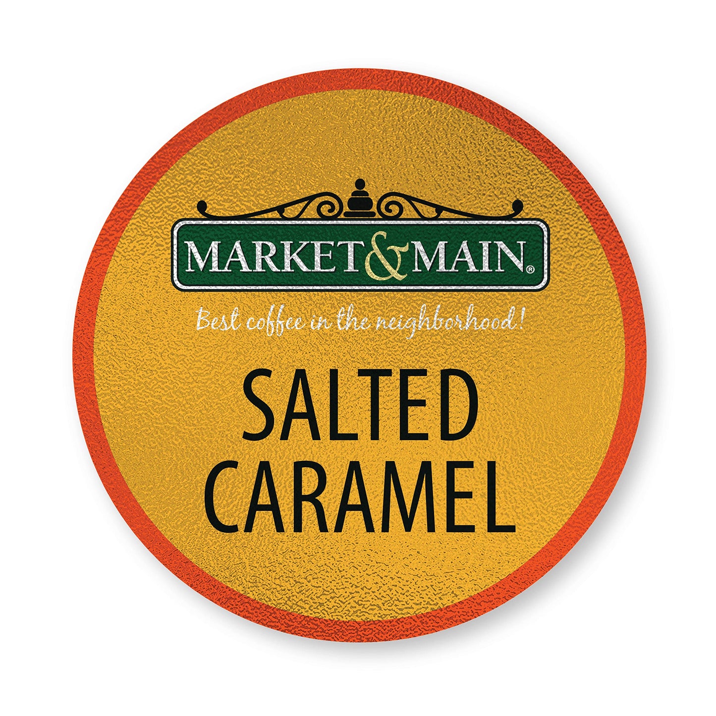 Market & Main OneCup Salted Caramel Coffee Pods, Compatible with Keurig, 12 Count, Brown