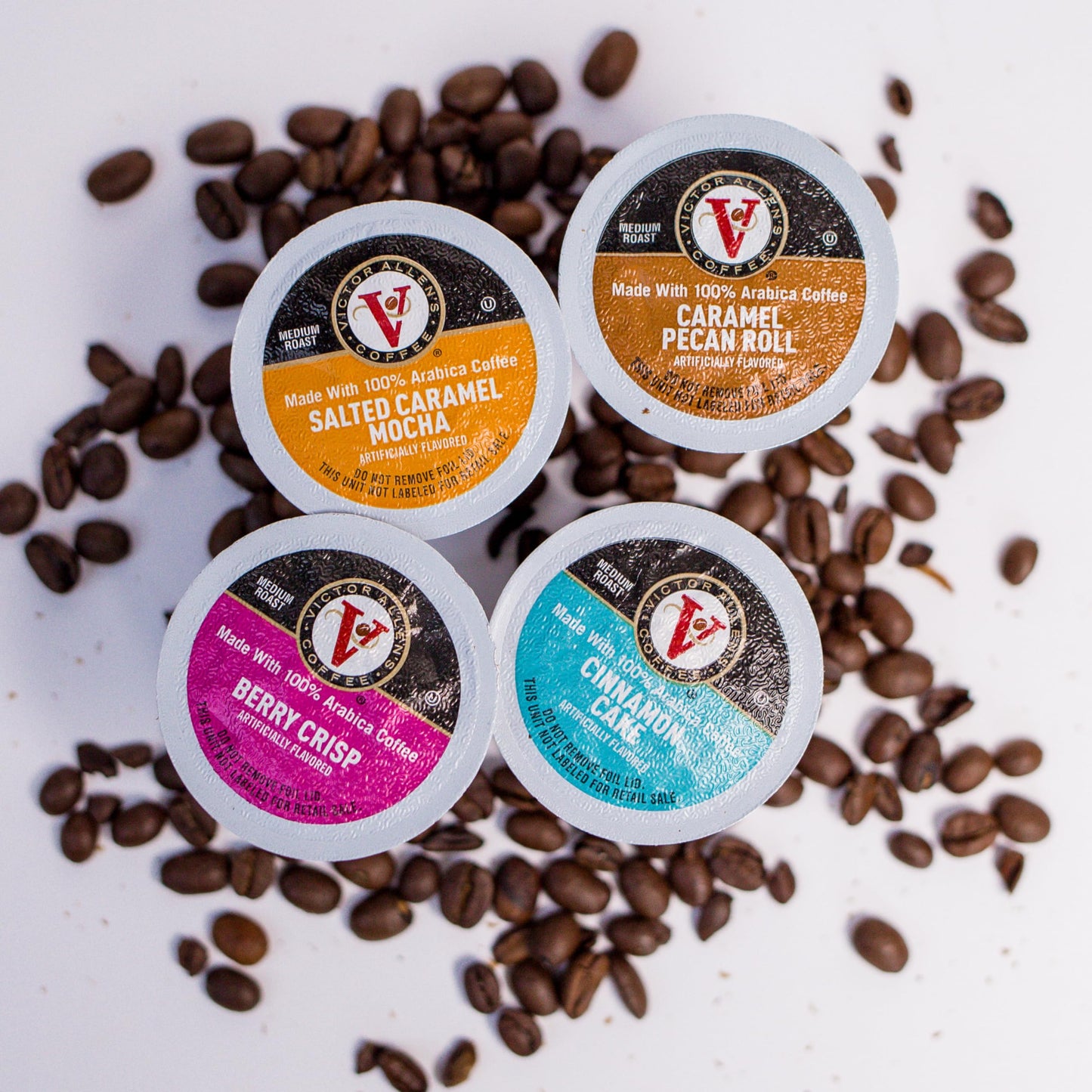 Victor Allens Coffee Summertime Variety Pack, Medium Roast, 36 Count Single Serve Pods for Keurig, Brown