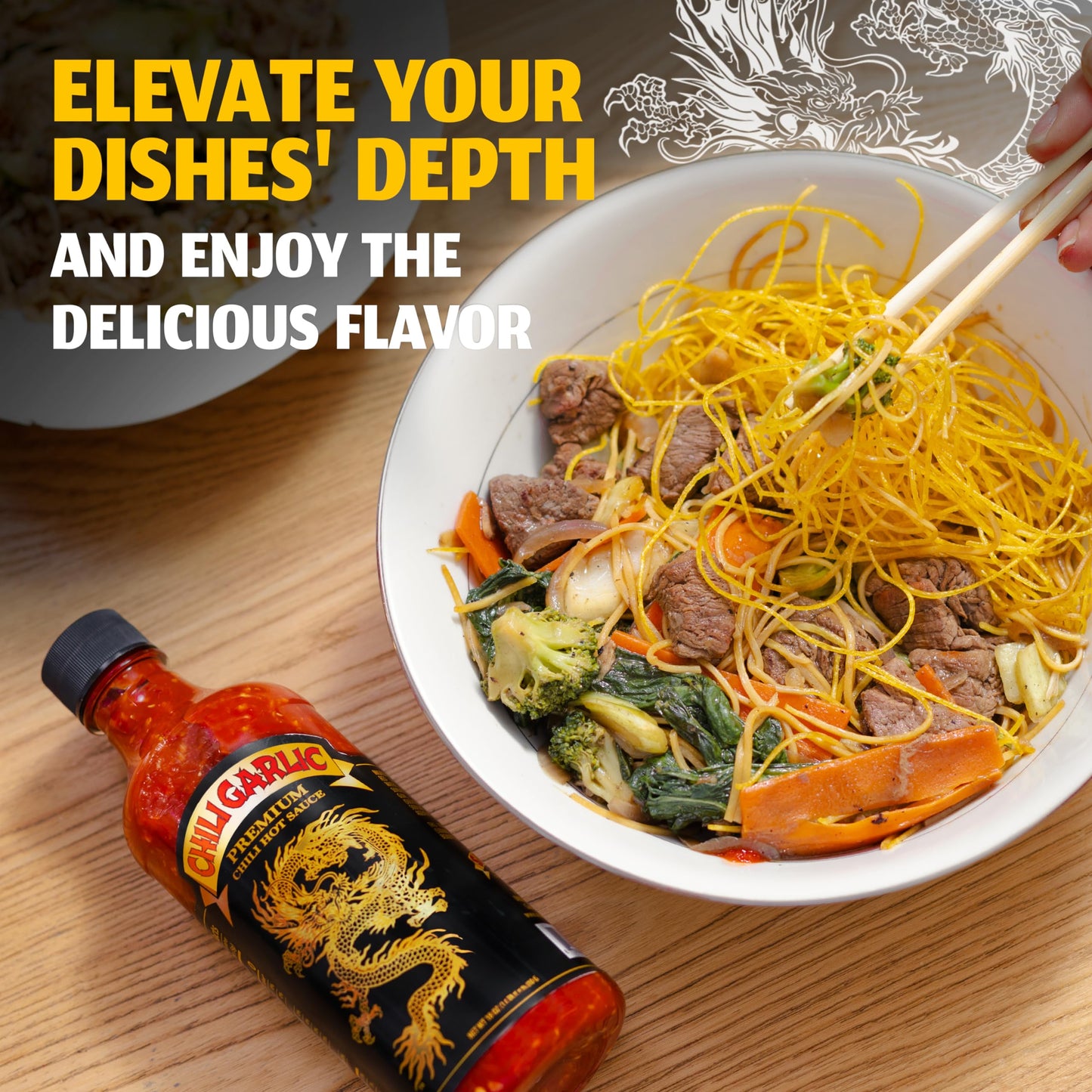 Underwood Ranches Limited Edition Dragon Chili Garlic Sauce - Hot Sauce, Perfect For Spicing Up Any Dish! - Made From Red Jalape