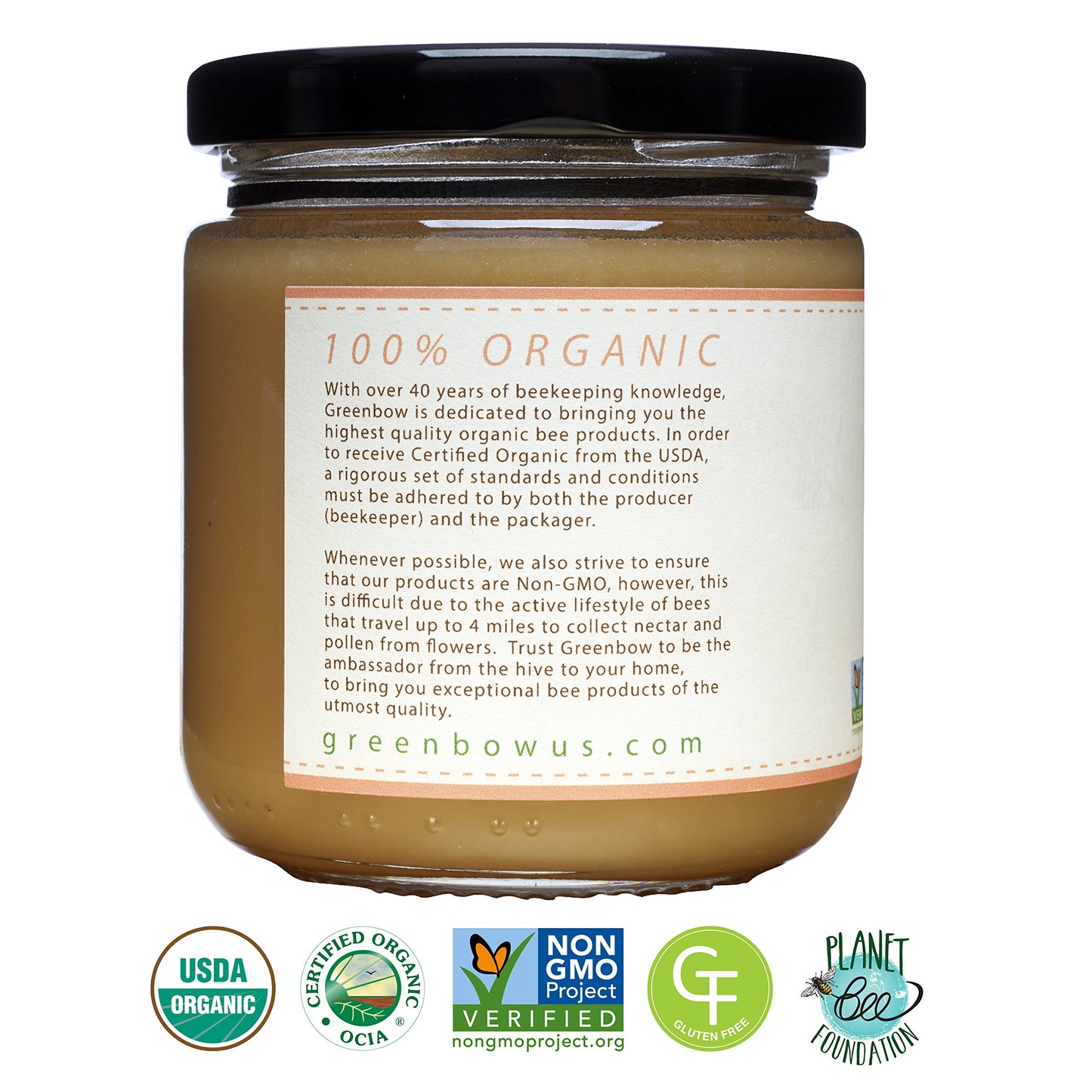 Greenbow Organic Honey With Royal Jelly 11Oz
