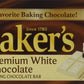 Bakers, Premium White Chocolate Baking Bar, 4oz Bar (Pack of 4)