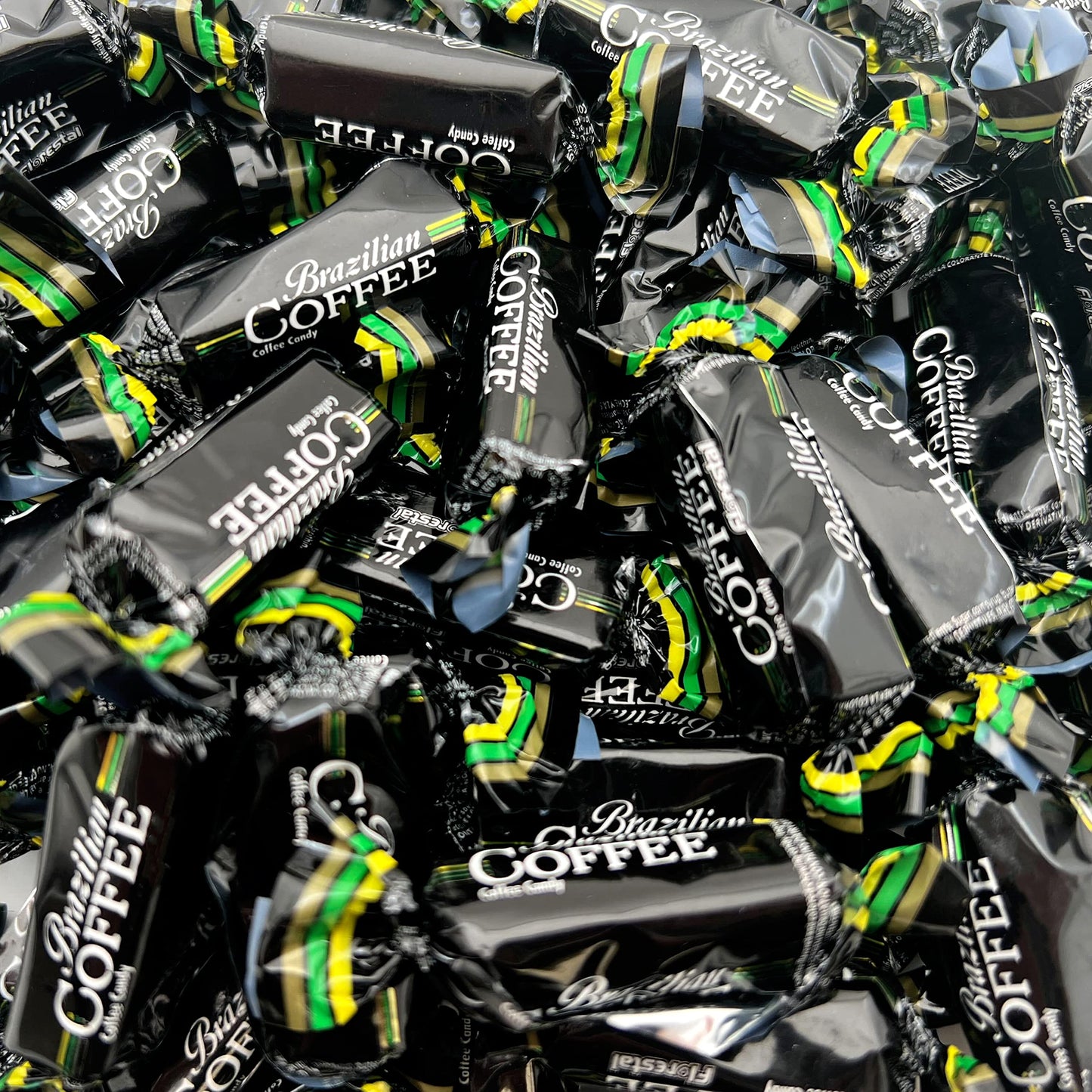 Brazilian Coffee Flavored Taffy Candy, Individually Wrapped, Bulk Pack 2 Pounds
