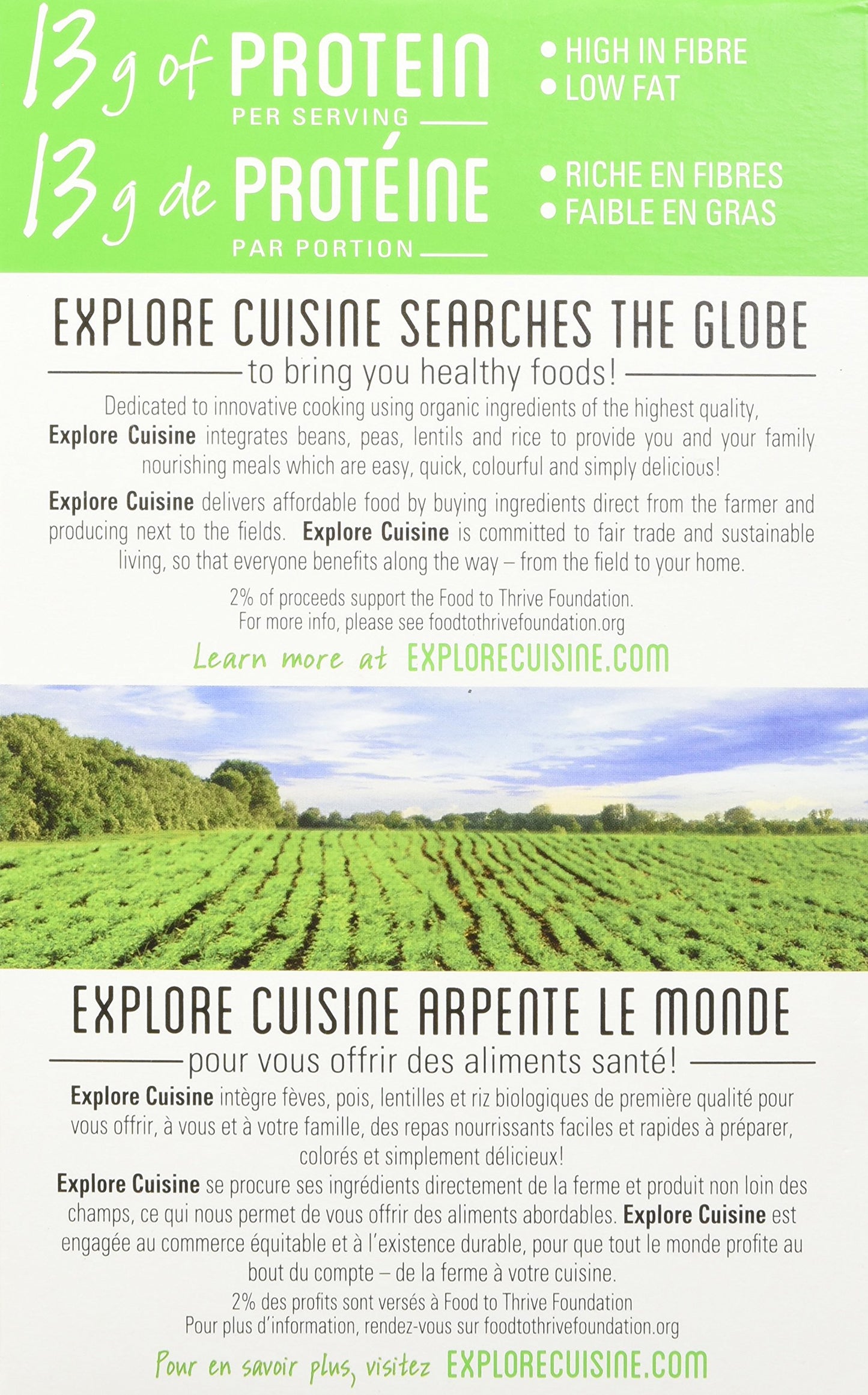 Explore Cuisine Green Lentil Penne, 8 Ounce