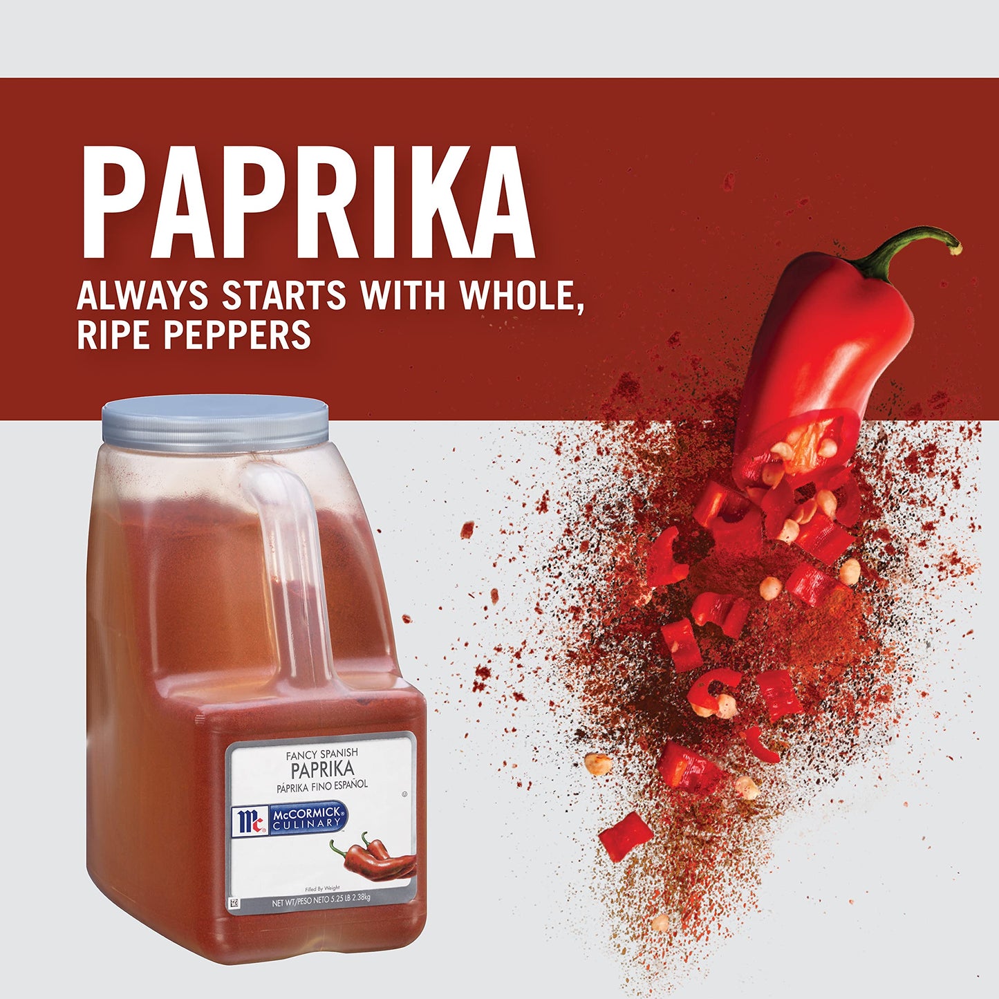 McCormick Culinary Paprika Seasoning, Sweet, 5.25 lb Container, Ideal for Chicken, Pork, and Beef Marinades