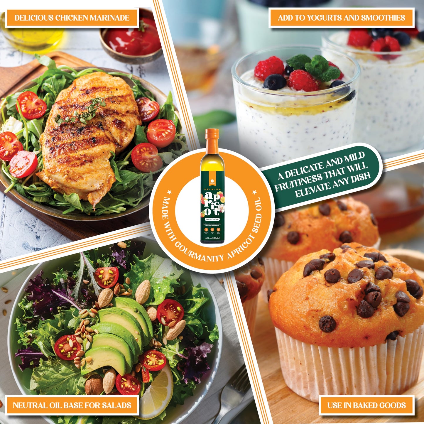 Gourmanity Apricot Seed Oil, Frying Oil With Natural Vitamin E, Apricot Kernel Oil, A Healthier Cooking Oil Alternative, Cholest