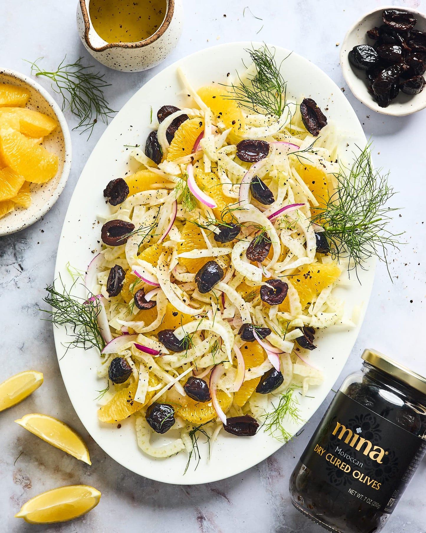 Mina Dry Cured Black Olives, Moroccan Olive Oil, 7 oz, Non-GMO, Gluten-Free, Vegan, Low Carb, Great for Keto Snacks