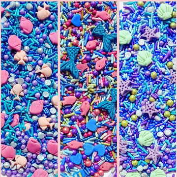 Confect Sprinkle Mix Set - Under The Sea - 5 Assorted Pastel Blends For Cake, Cupcake & Cookie Decorating - Ocean-Inspired Edibl