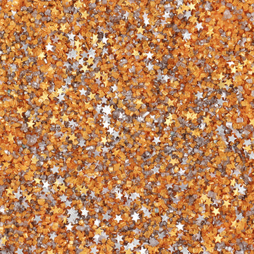 Gold Sanding Sugar Edible Silver Glitter Stars Mix, Edible Sugar Sprinkles For Cake Decorating, Sparkling Edible Sanding Sugar F