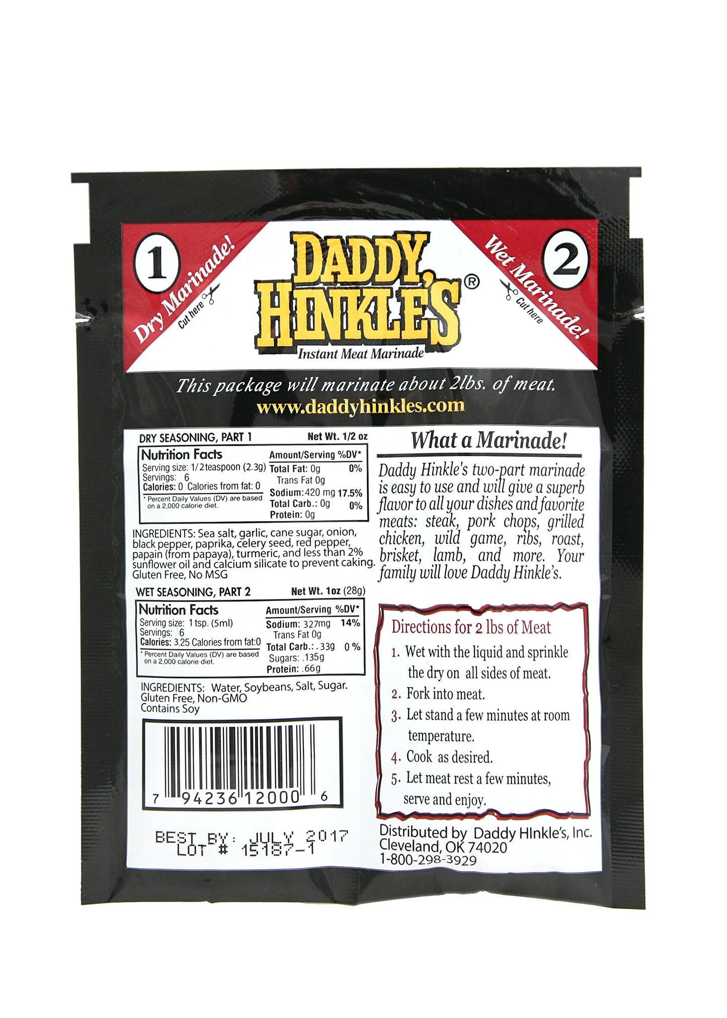 Daddy Hinkle'S - O'Riginal Marinade Single Serve Packets, 1.5 Ounce (Pack Of 24)