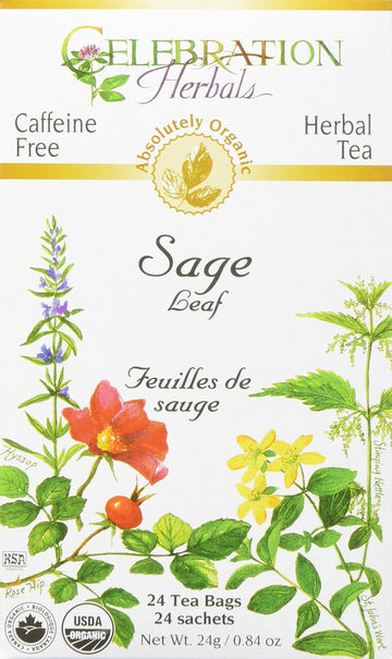 Celebration Herbals Sage Leaf Organic 24 Bag, 0.02 Pound