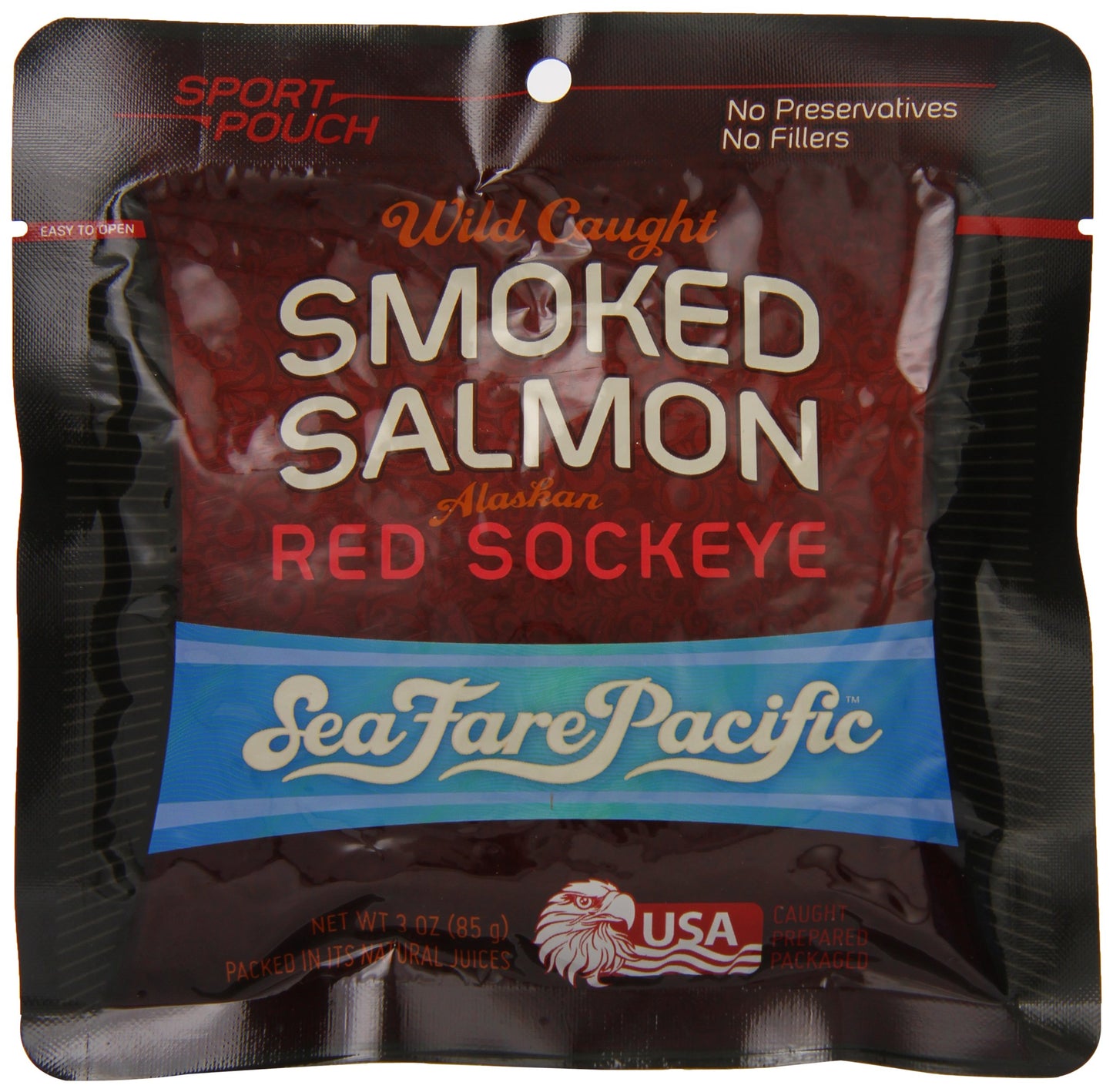 Sea Fare Pacific Wild Caught Rich Flavor Sockeye Salmon Sport Pouch  3 Ounce (Pack Of 12)