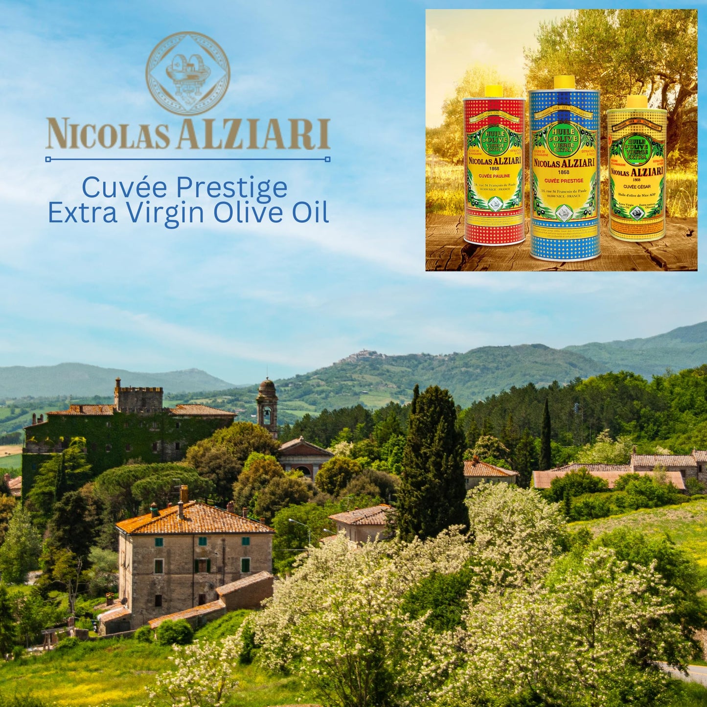 Nicolas Alziari Extra Virgin Olive Oil 16.9 Fl.Oz (500Ml)