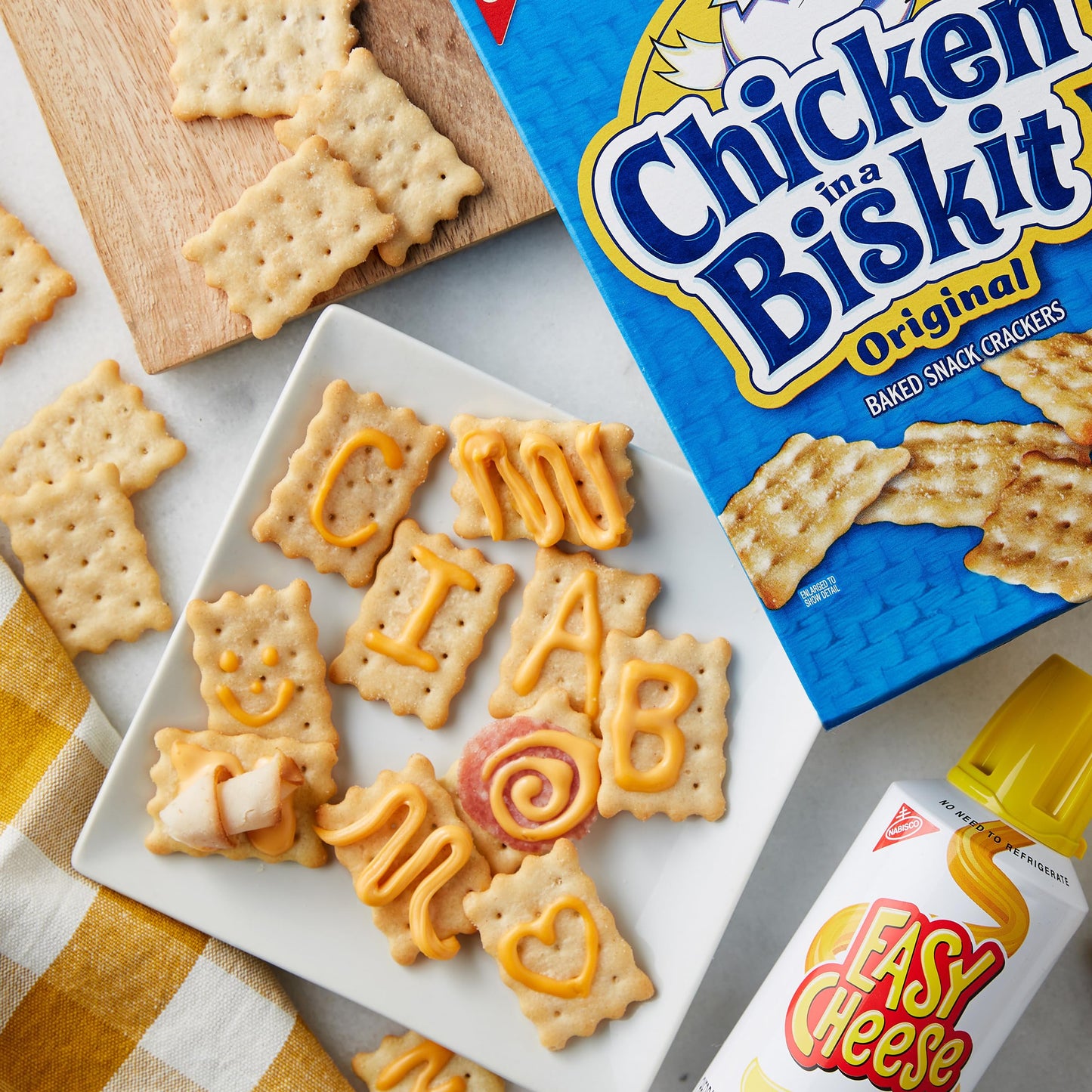 Chicken in a Biskit Original Baked Snack Crackers, Lunch Snacks, Family Size, 12 oz