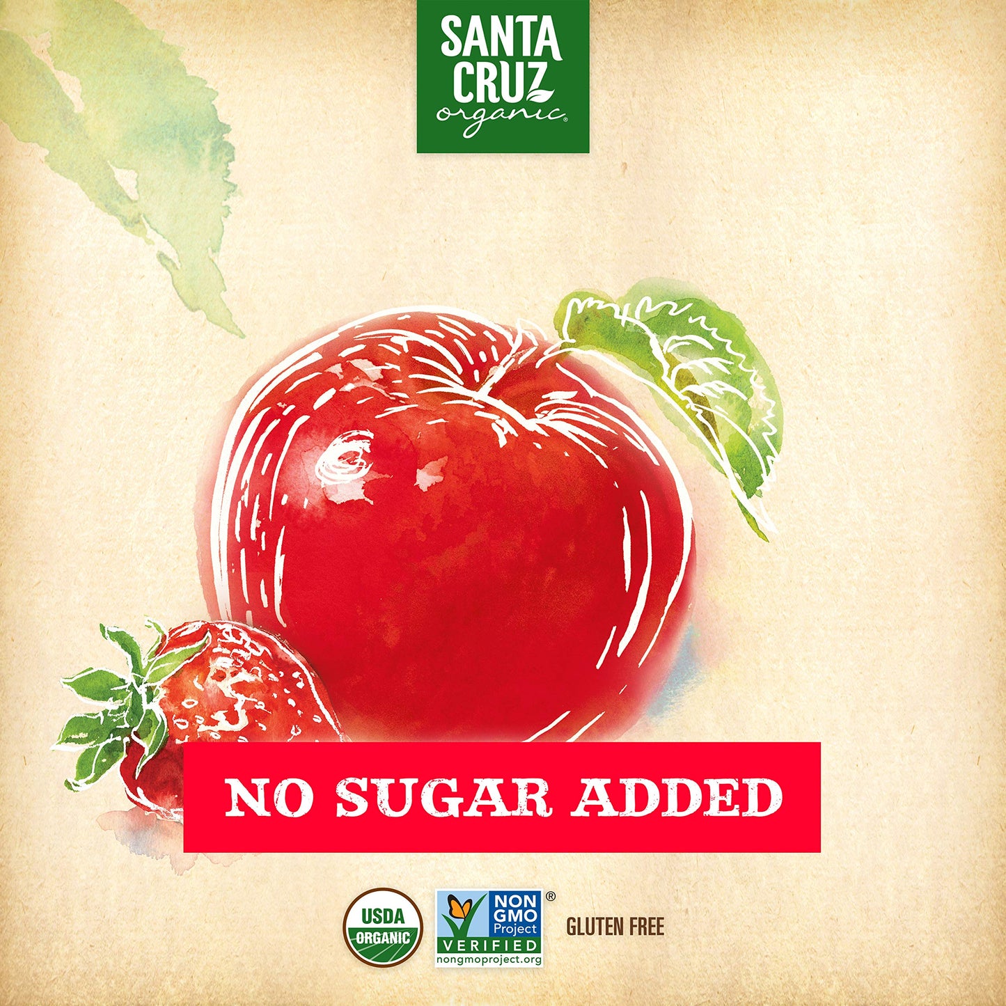 Santa Cruz Organic Apple Strawberry Sauce Pouch, 3.2 Ounce -4 Count (Pack of 6)