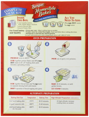 Banquet Homestyle Bakes Country Chicken, 30.9-Ounce Boxes (Pack Of 6)
