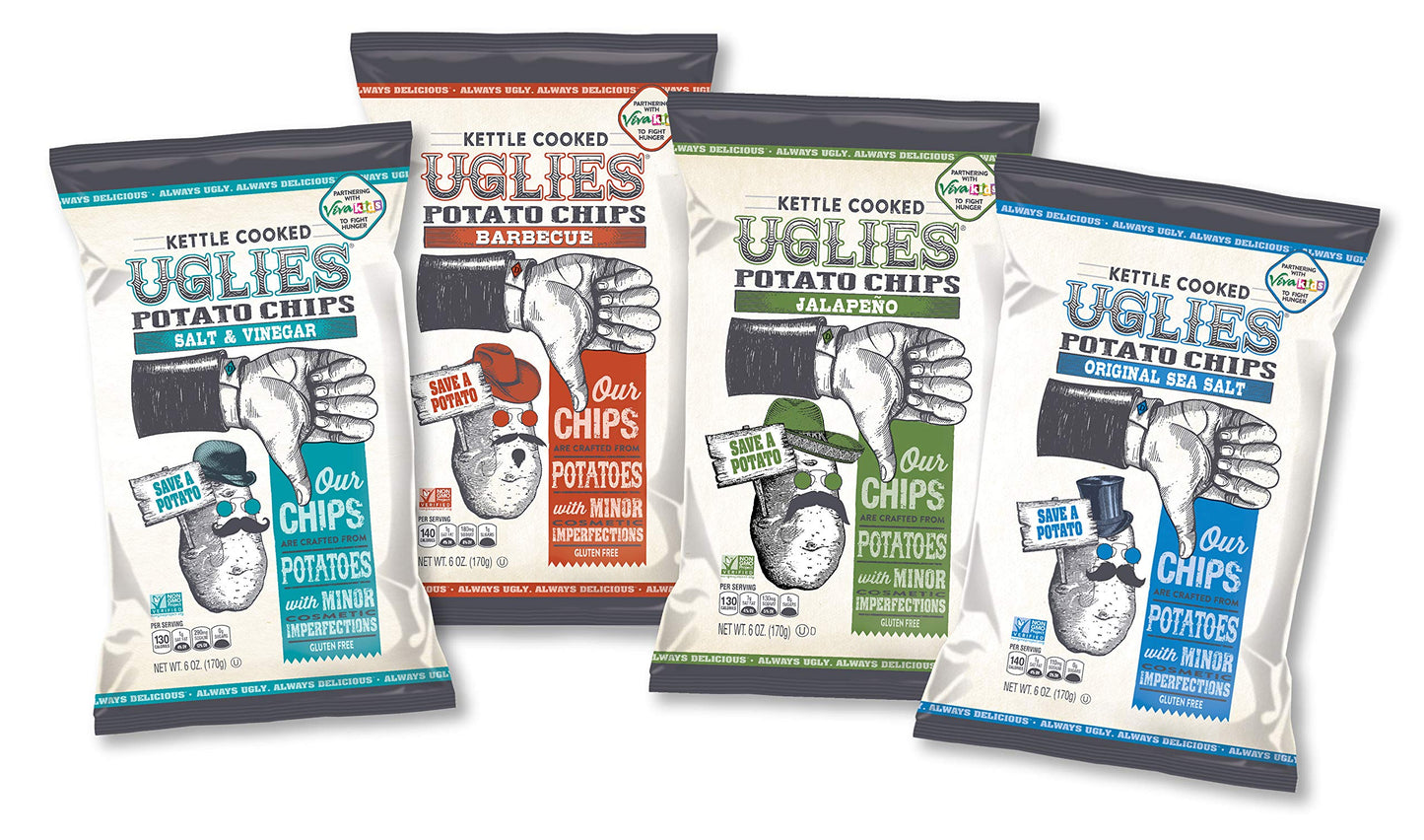 UGLIES SNACKS Original Salt & Vinegar Potato Chips, 6 OZ
