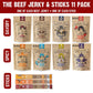 Righteous Felon Beef Jerky Variety Pack - Gluten Free, High Protein, Low Sugar, 14 Piece Set