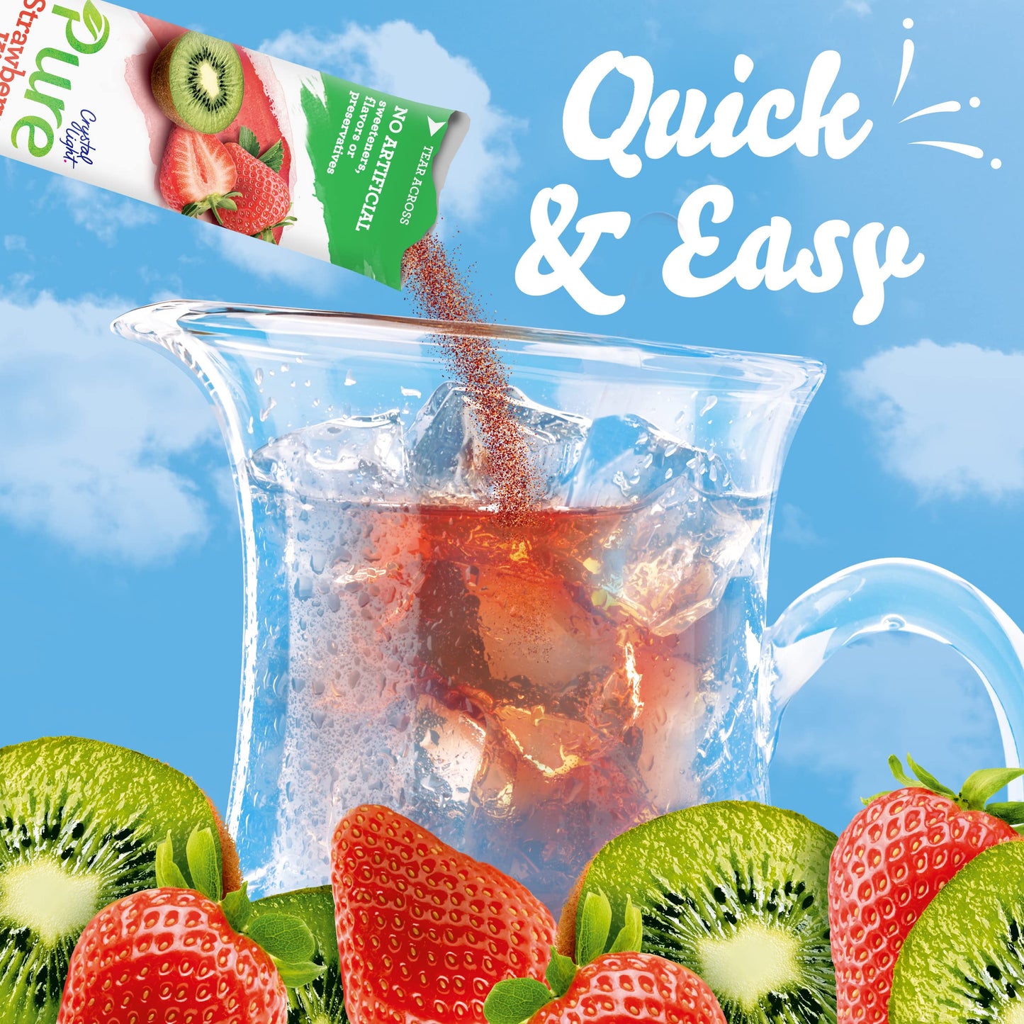 Crystal Light Pure Strawberry Kiwi Drink Mix (5 Pitcher Packets)