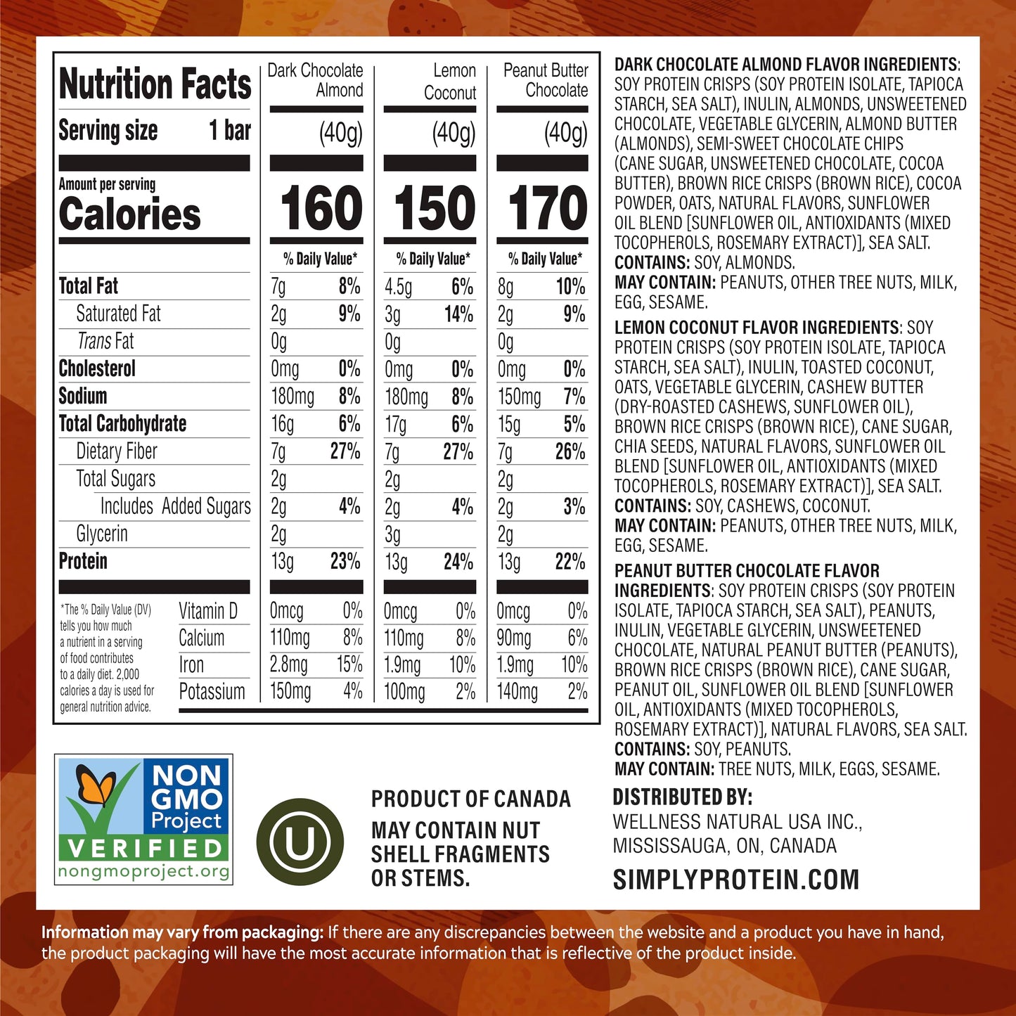 Simply Protein Crispy Vegan Protein Bars - 3 Flavors, 13g Protein, 2g Sugar, 4 Count (Pack of 3), Gluten Free, Non GMO, Kosher