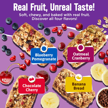 Cooper Street Granola Bakes (48 Count) - Soft and Chewy Breakfast Granola Bars Variety Pack - Nut  Dairy & Soy Free - Individually Wrapped Healthy Snacks for Kids  School  Work  Hiking & On-the-Go