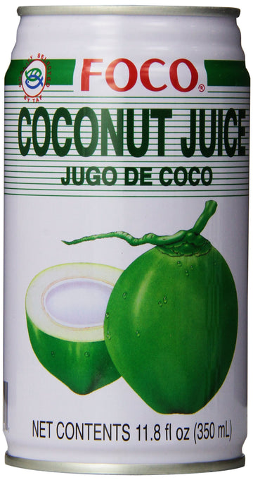 FOCO Coconut Juice with Pulp, 11.8 Fl Oz (Pack of 24)