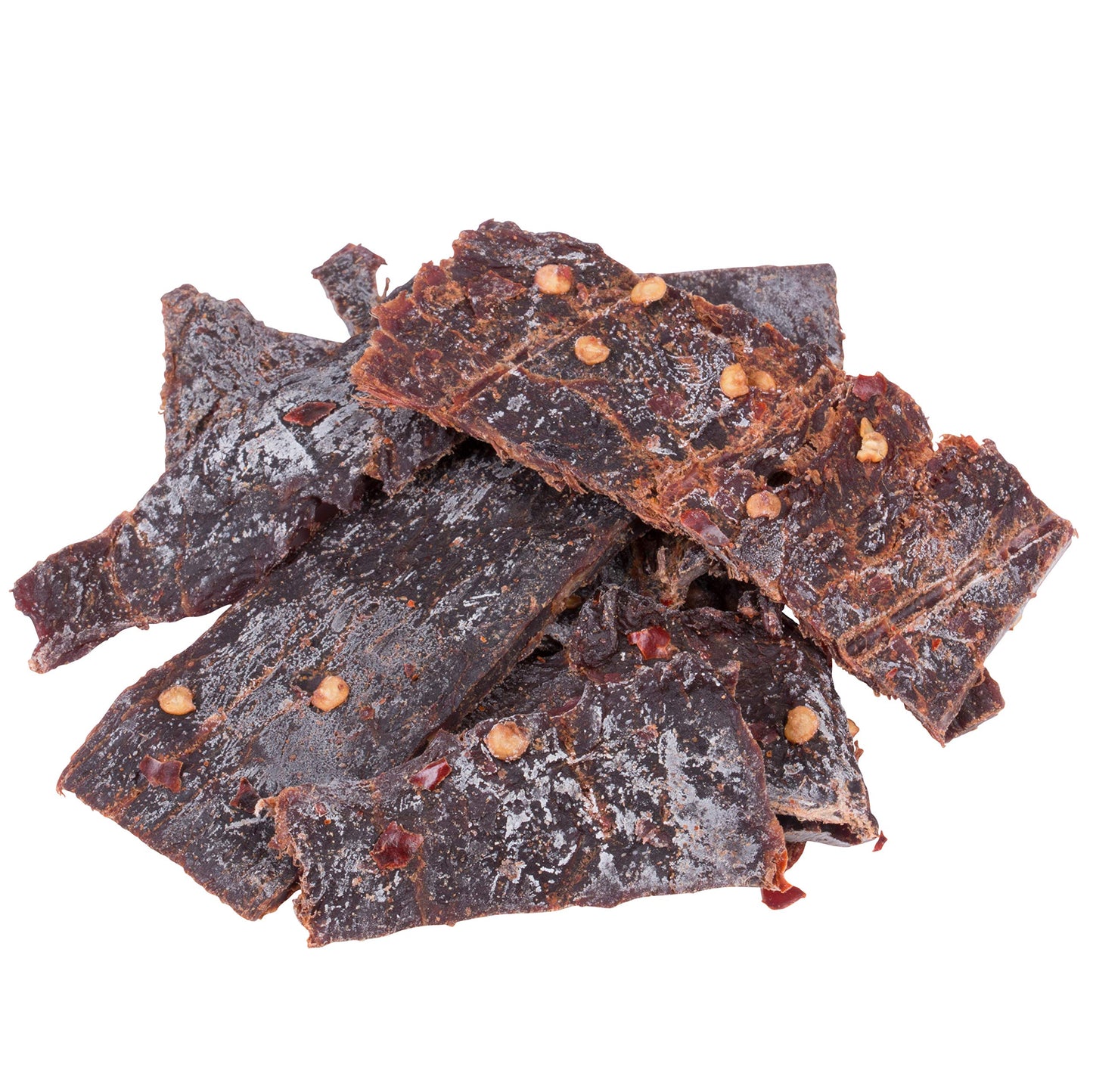 Strollos Beef Jerky Hot Original Flavor 1 Pack - Low Sodium, Low Sugar, Low Carb - Made with All Natural USA Beef, USDA Certifi