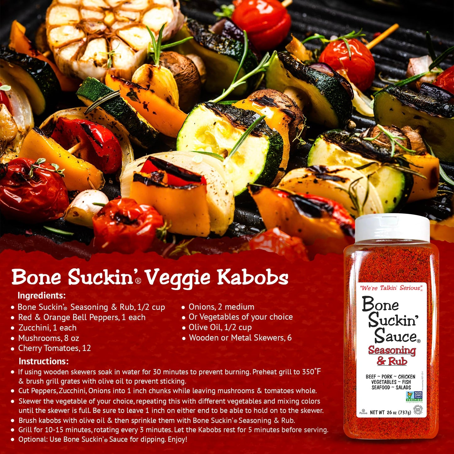 Bone Suckin' Barbecue Sauce - Bbq Seasoning & Rub, Gluten Free, Perfect For Pork Ribs And Spicy Sauce Bbq Fans - 737G (26 Oz)