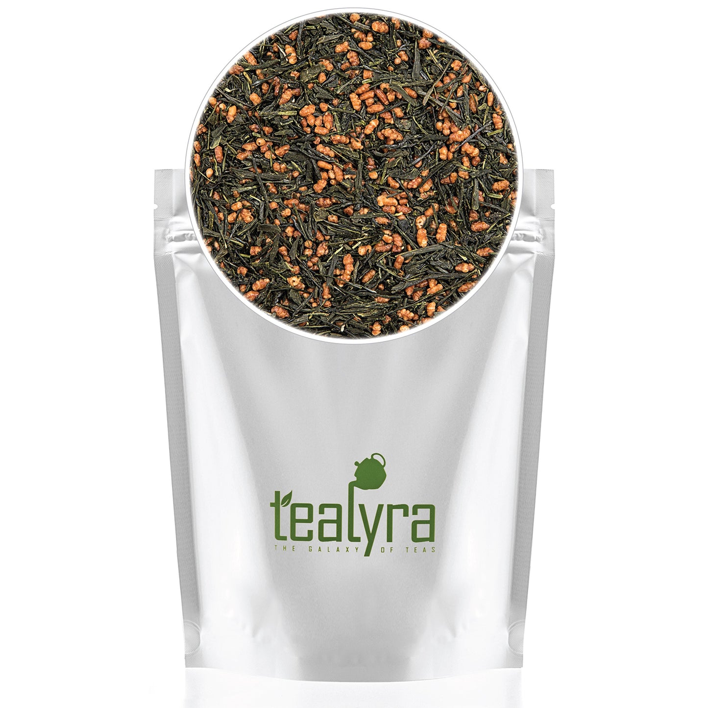 Tealyra Gen Mai Cha Supreme Japanese Loose Leaf Tea - Green Tea with Brown Roasted Rice - 100g (3.5 oz) - Low Caffeine