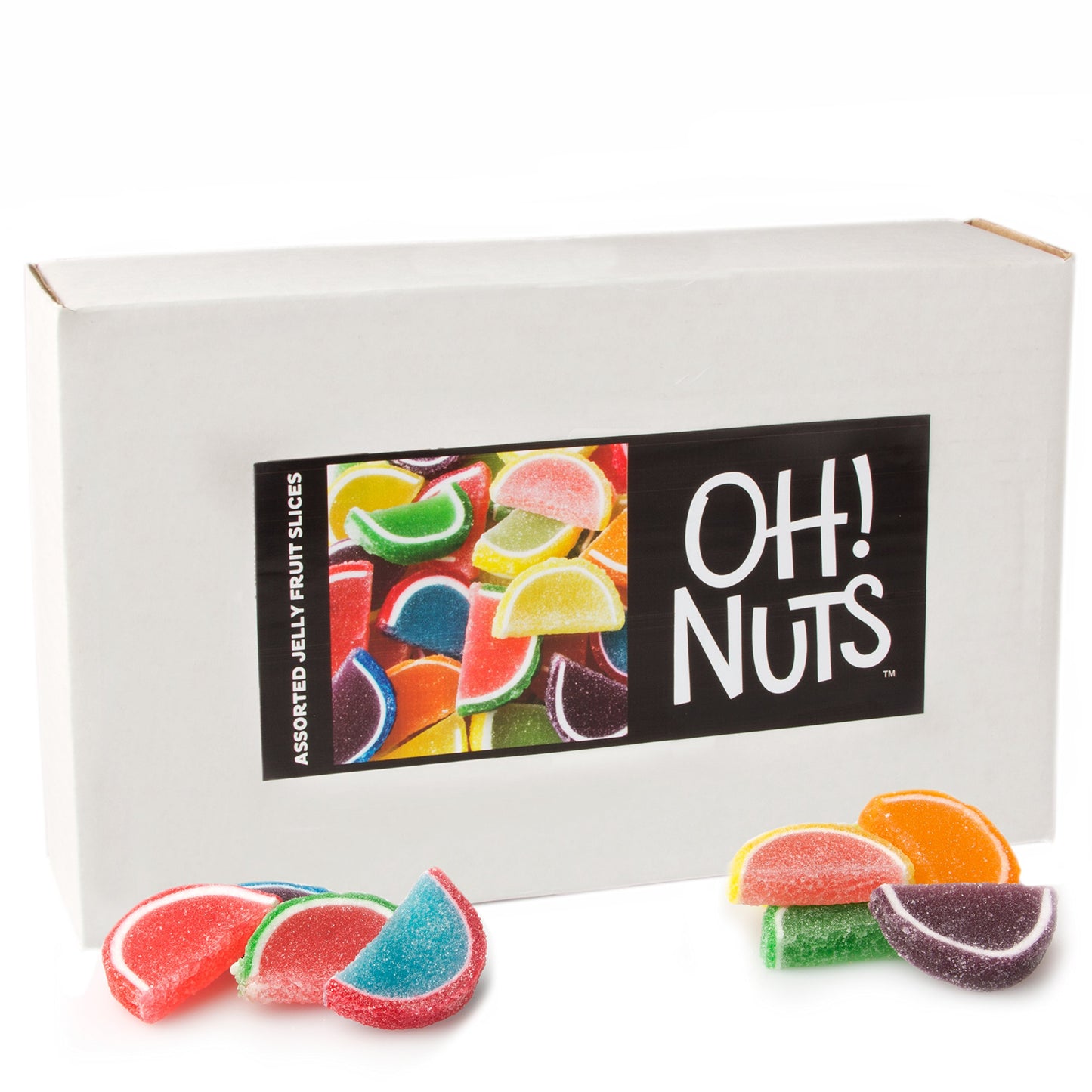 Oh! Nuts Jelly Fruit Slices Large Assorted Sugar Candy - 5lb Bulk Bag | Traditional Old Fashioned Chewy Gummy Sweet Confectioner