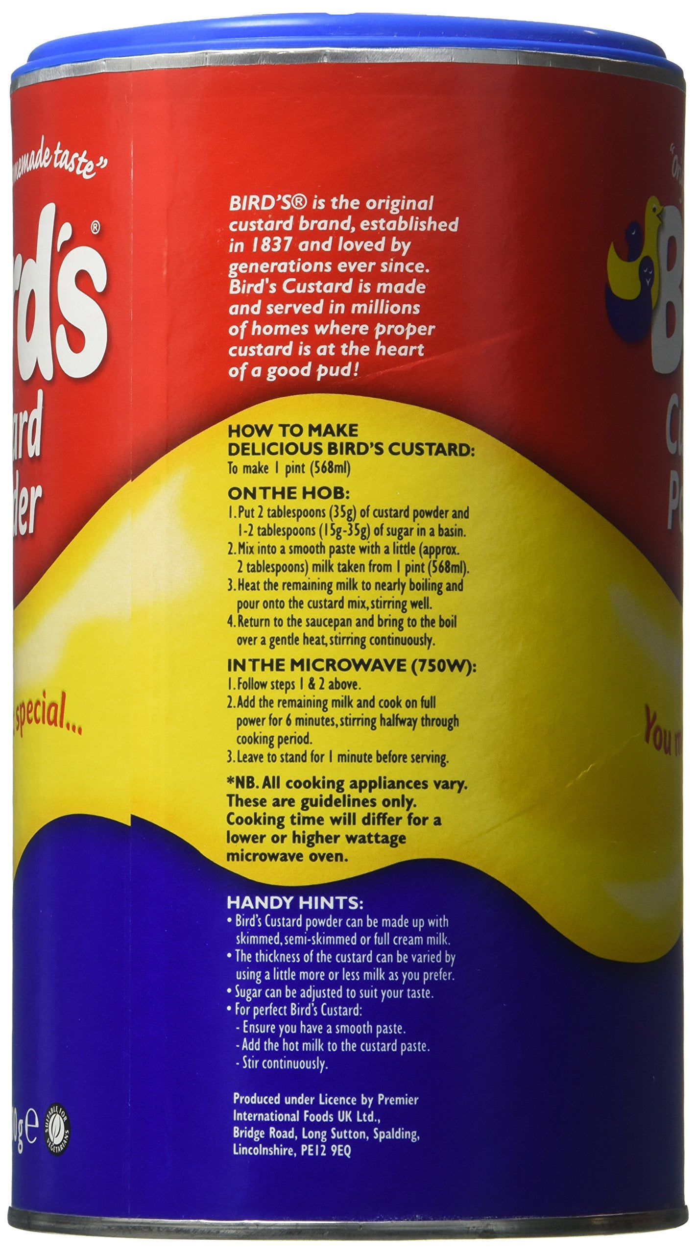 Bird'S Custard Powder, 600G Canisters Pack Of 2