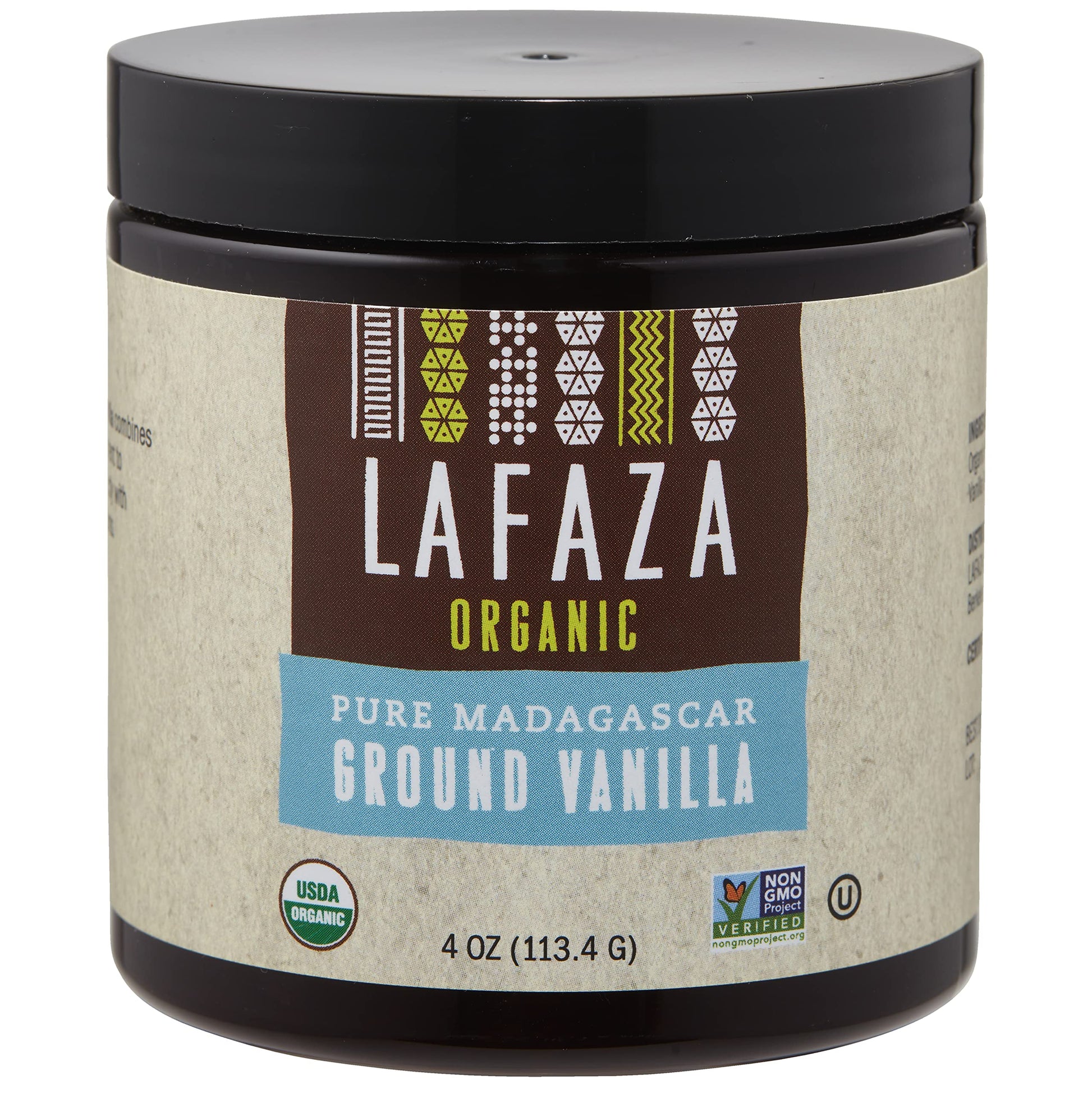 Lafaza Organic Madagascar Flavor Blend Pure Ground Vanilla Bean Powder  4Oz