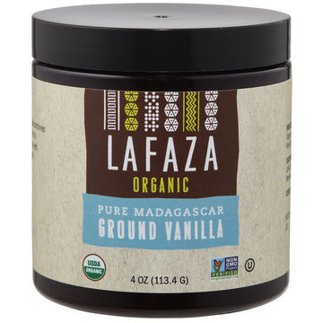 Lafaza Organic Madagascar Bourbon Pure Ground Vanilla Bean Powder, 4Oz