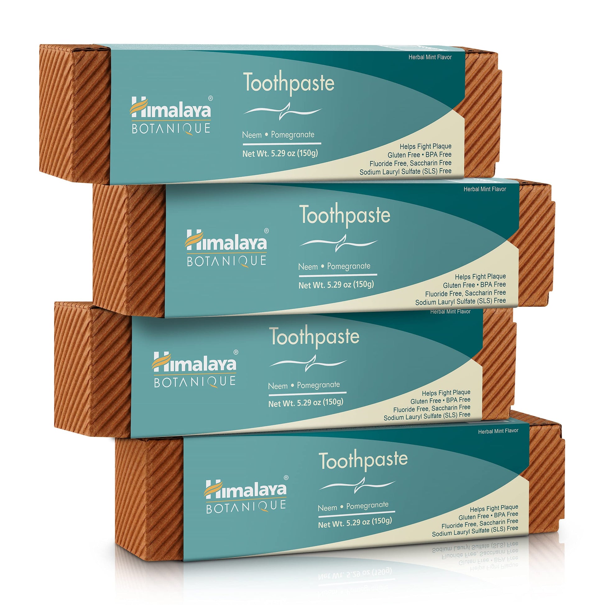 Himalaya Botanique Original Neem & Pomegranate Botanical Toothpaste,Fights Plaque,Brightens Teeth,Fluoride Free, No Artificial F