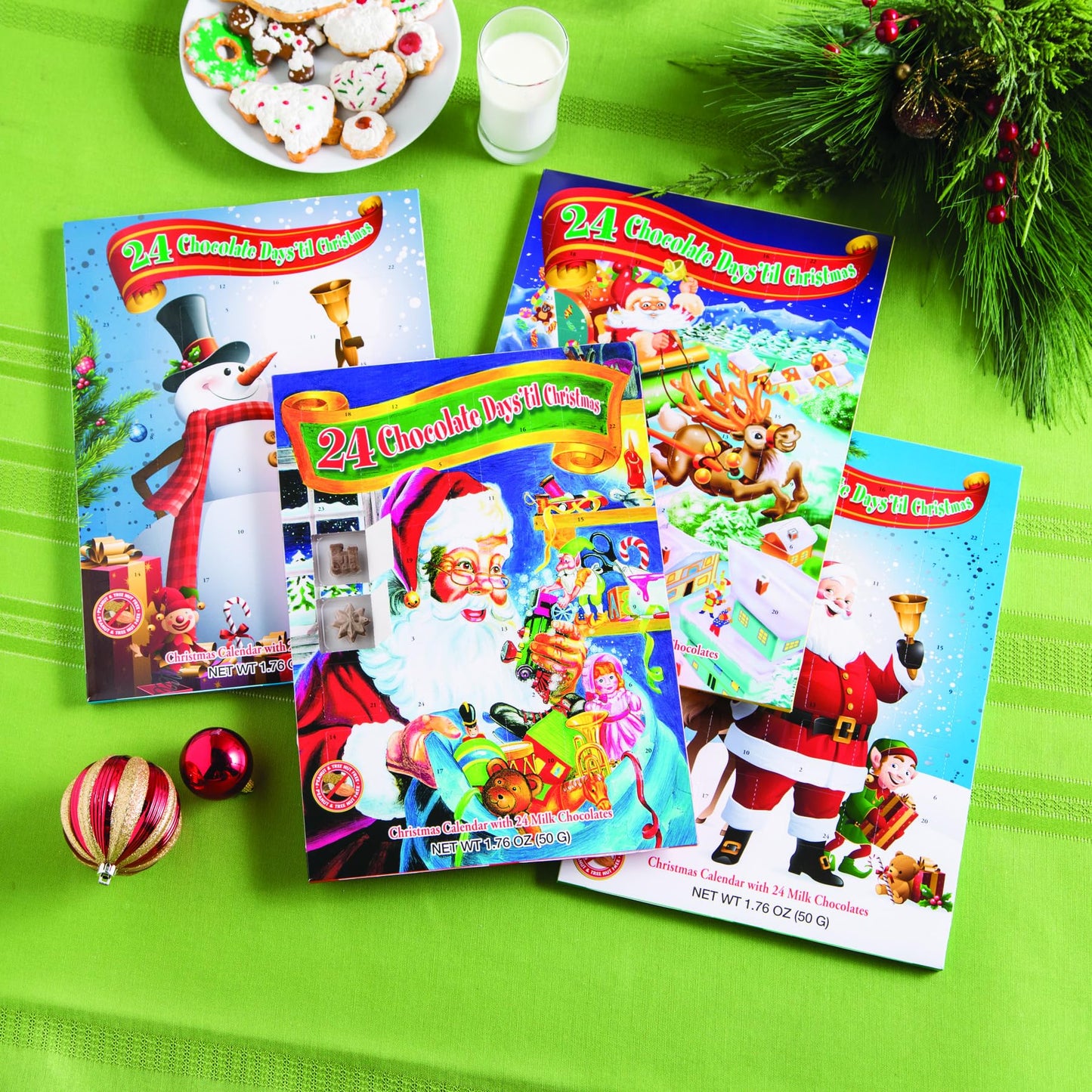 Chocolate Christmas Advent Calendar (4 designs with 24 pieces of candy each)